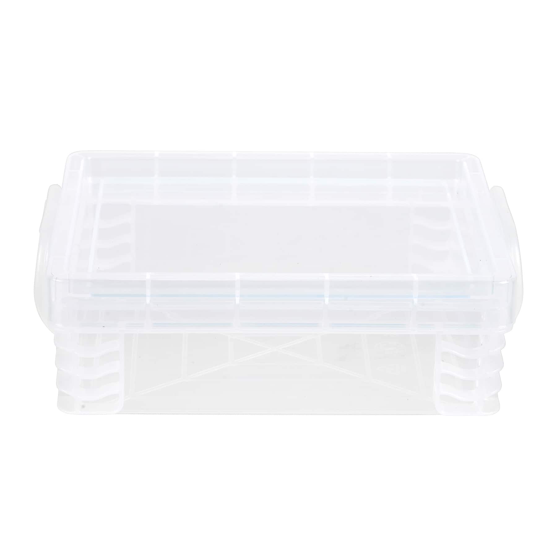 CHILDHOOD 2 Pack of Clear Plastic Clip Box Crafts & Office Supplies Crayon Box Storage Organizer Container Box 6.5 x 4.5 Inches Small Modular Supply Case for Crayons 