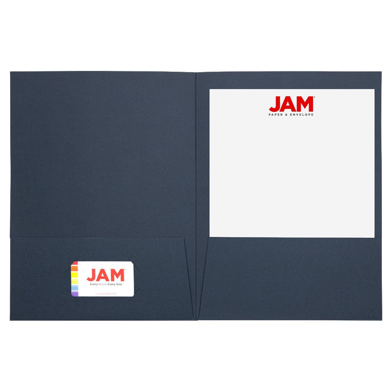 JAM Paper 9.5&#x22; x 11.5&#x22; 2-Pocket Linen Folders, 6ct.