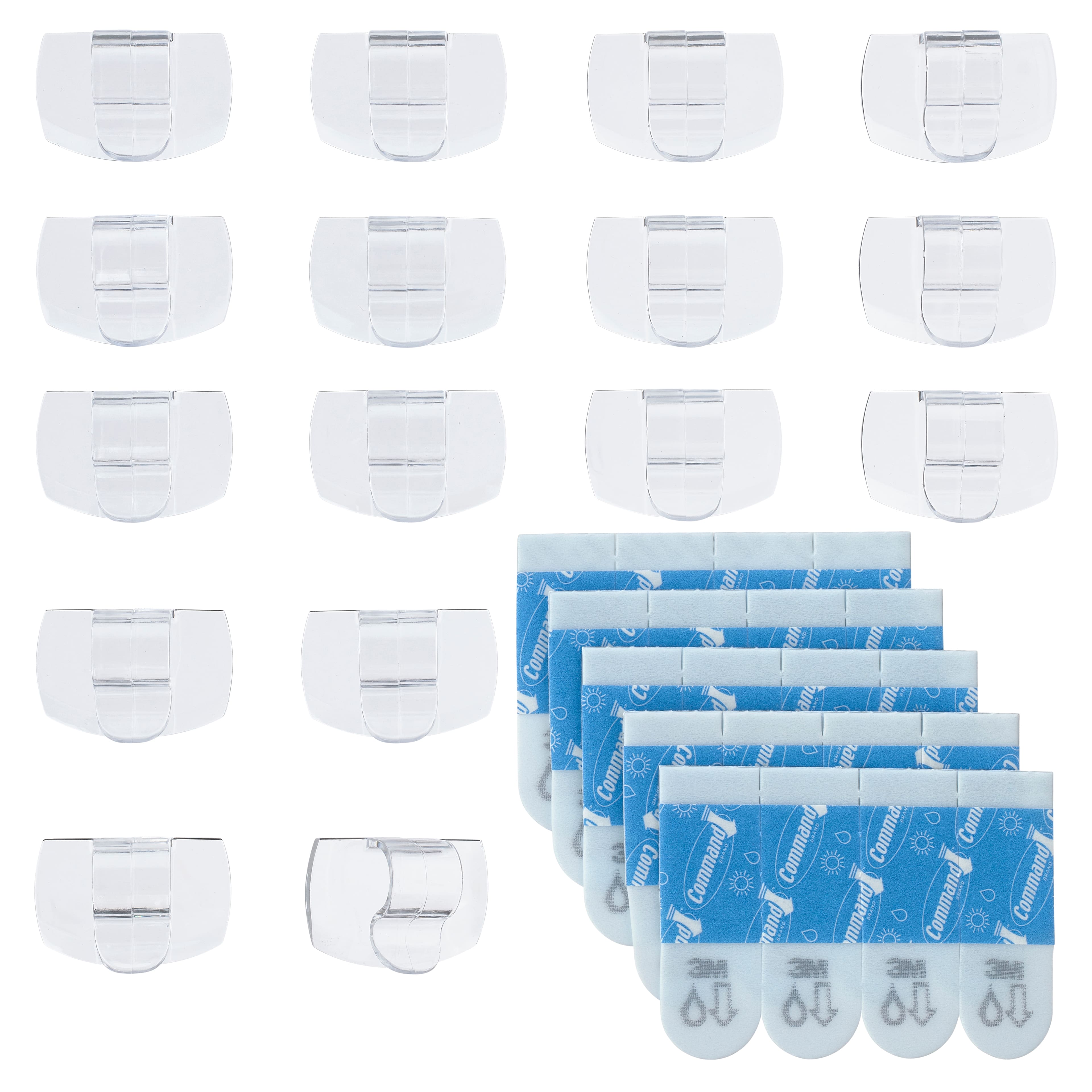 12 Packs: 16 ct. (192 total) Command&#x2122; Clear Outdoor Light Clips