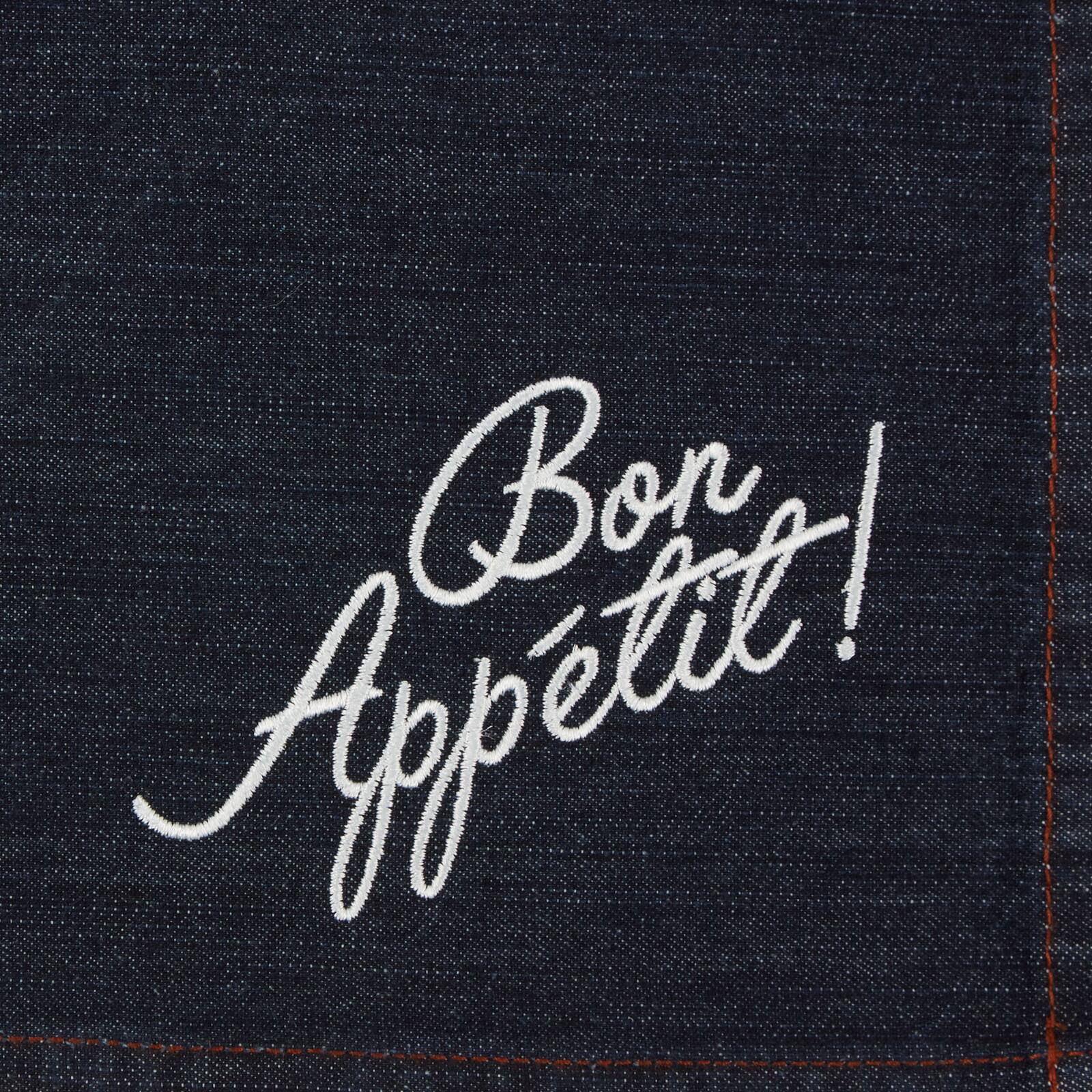 Bon Appetit Denim Embroidered Placemat, 4ct.