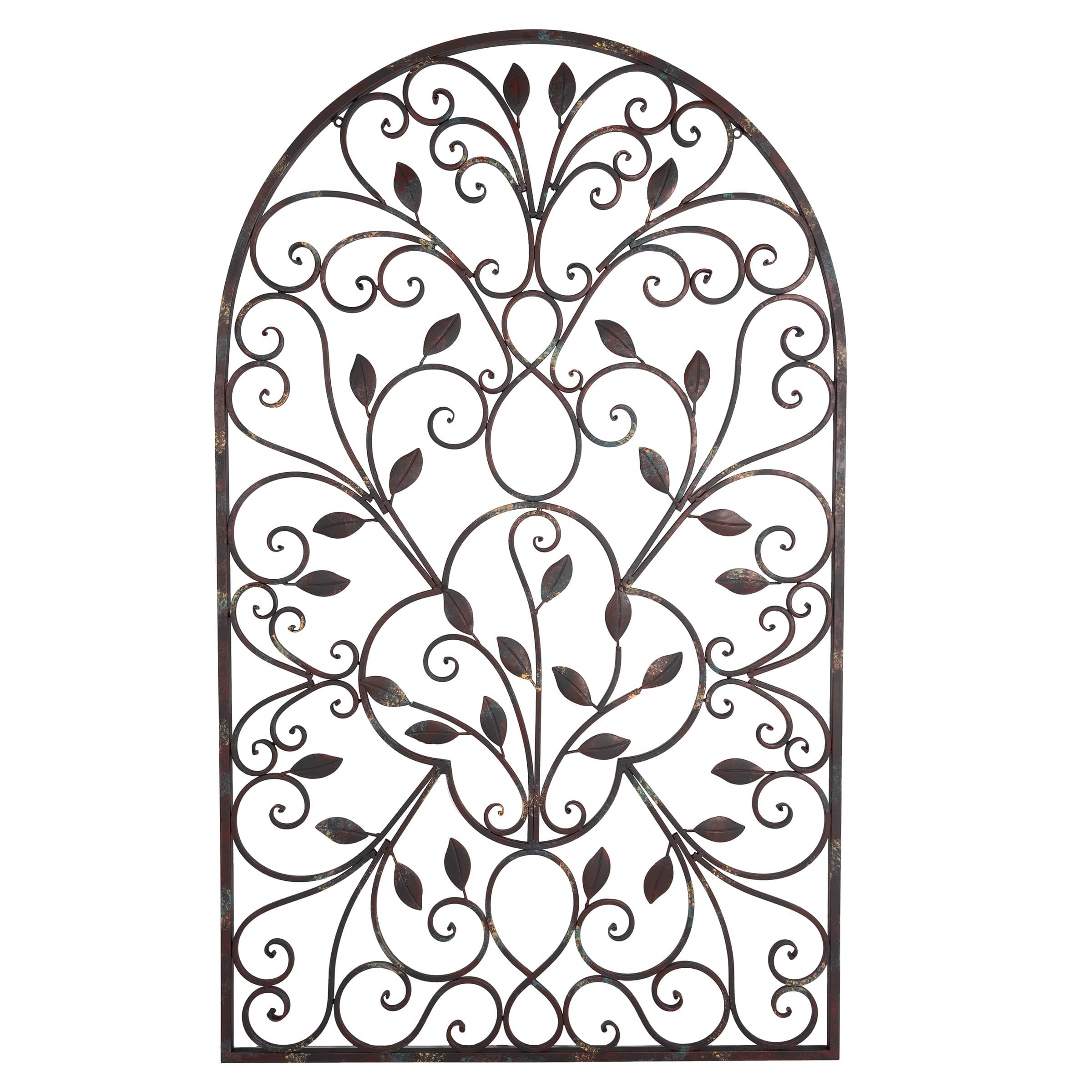 Hastings Home 49&#x22; Iron Arched Window Panel Wall D&#xE9;cor