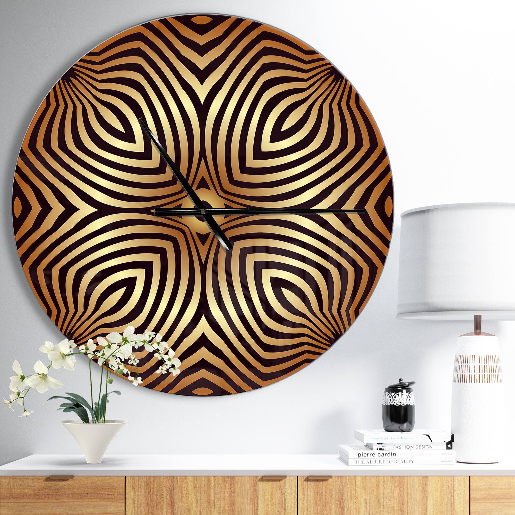 Designart 'Convex Symmetrical Ellipse Modern Wall Clock