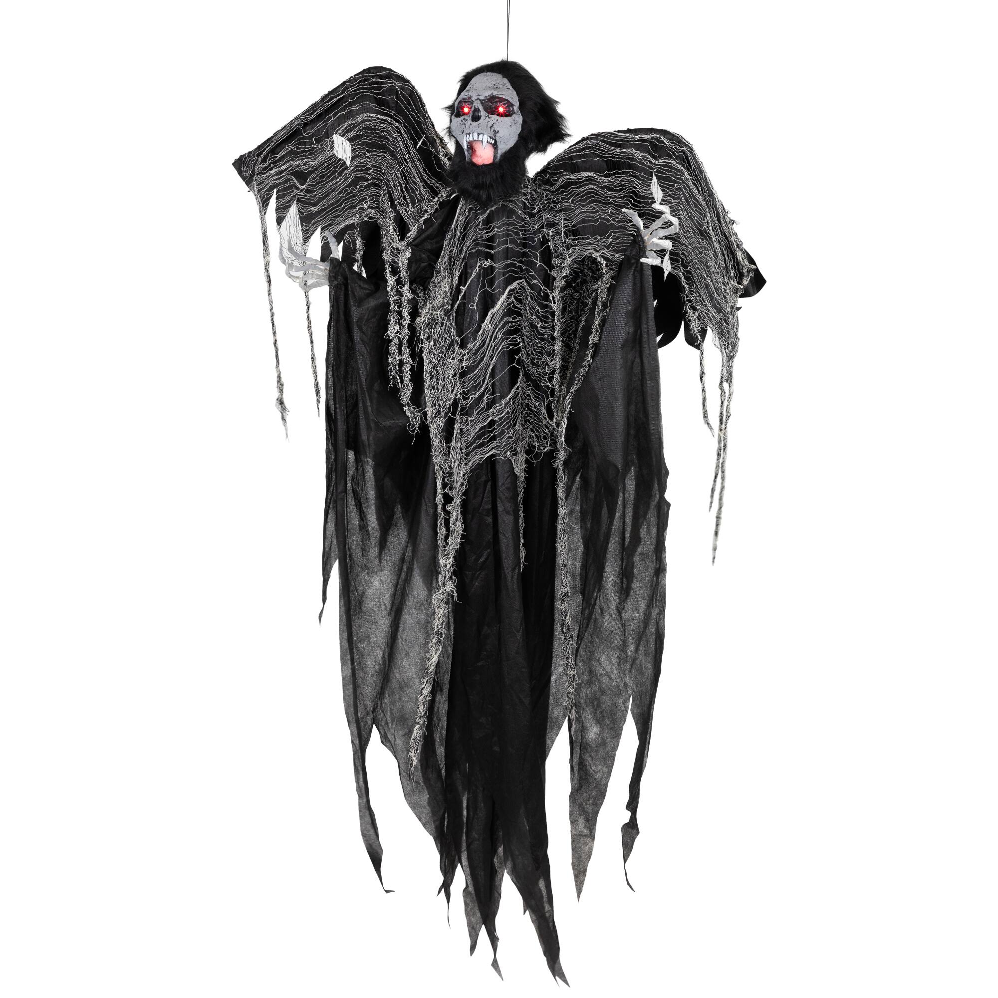 5ft. Animated Hanging Zombie Vampire with Lights &#x26; Sound Halloween Decoration