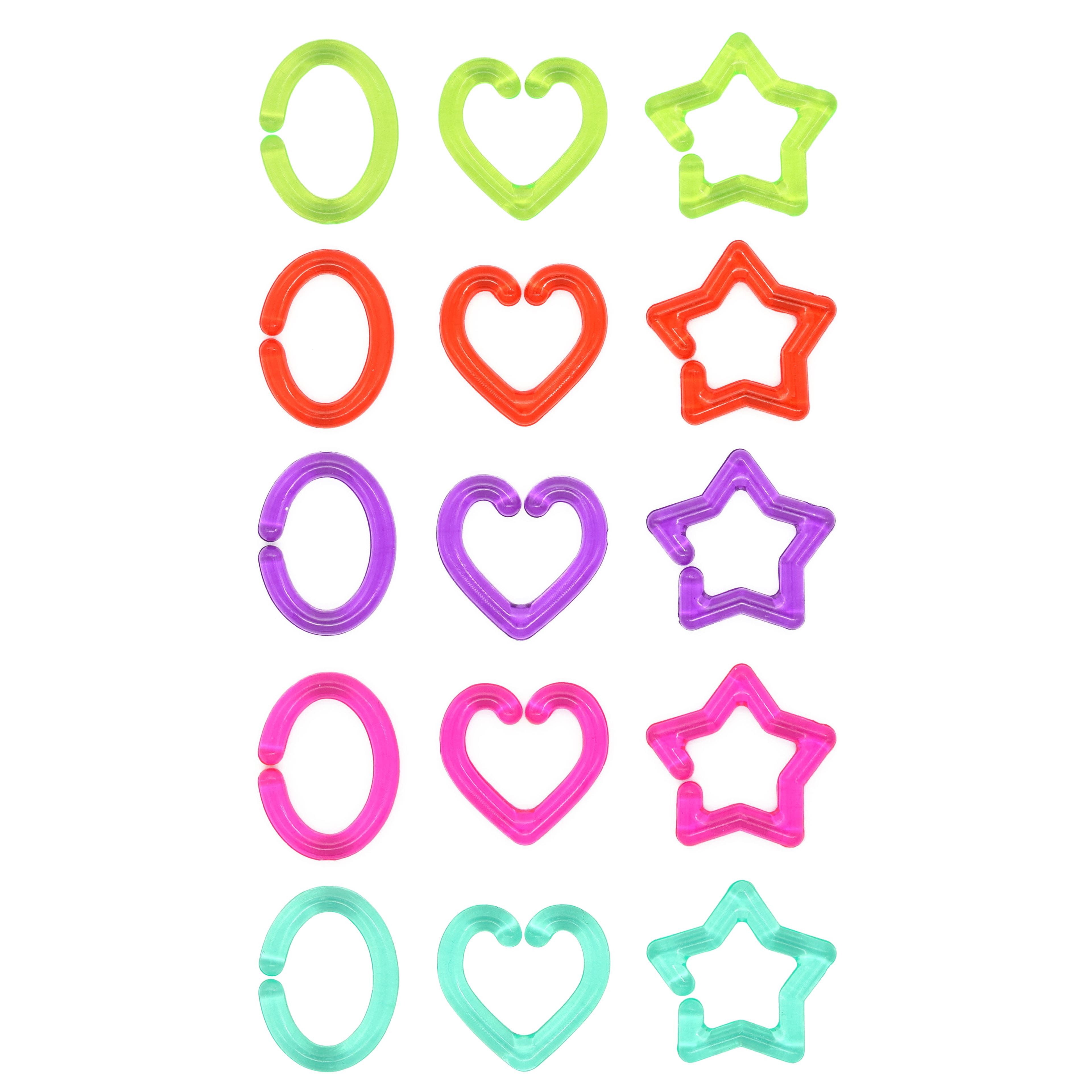 12 Packs: 200 ct. (2,400 total) Rainbow Heart, Star & Circle Chain Links by Creatology™