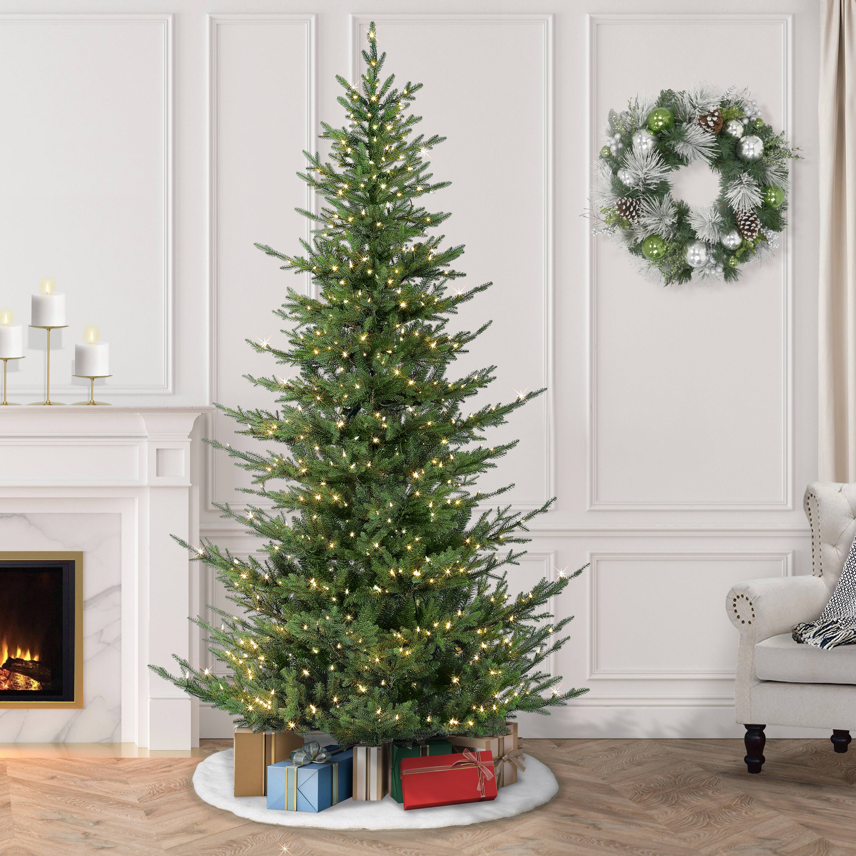 6.5ft. Pre-Lit Natural Fir Artificial Christmas Tree, Clear Lights