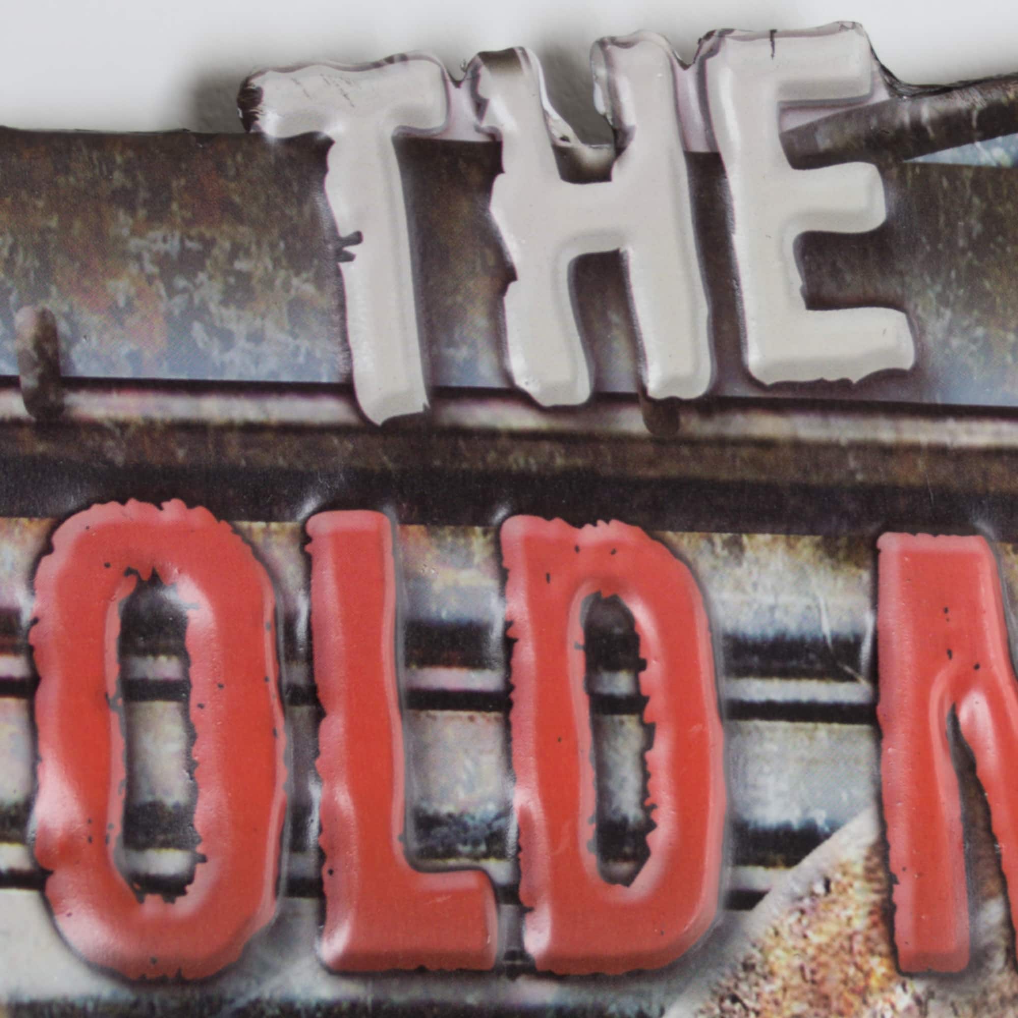 American Art Décor™ 16.5" The Old Man's Garage Embossed Metal Sign