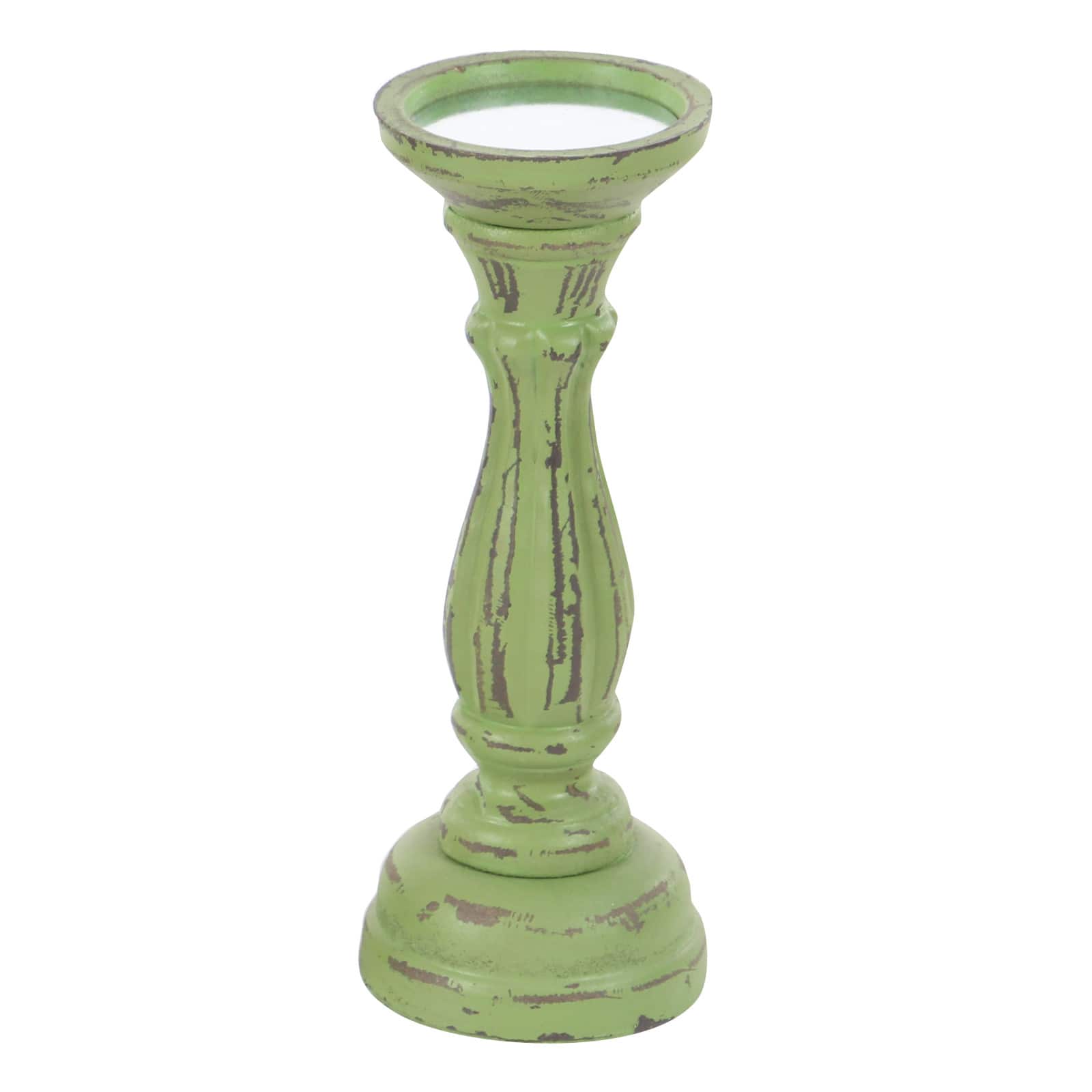 Green Wood Traditional Candle Holder Set, 3ct.