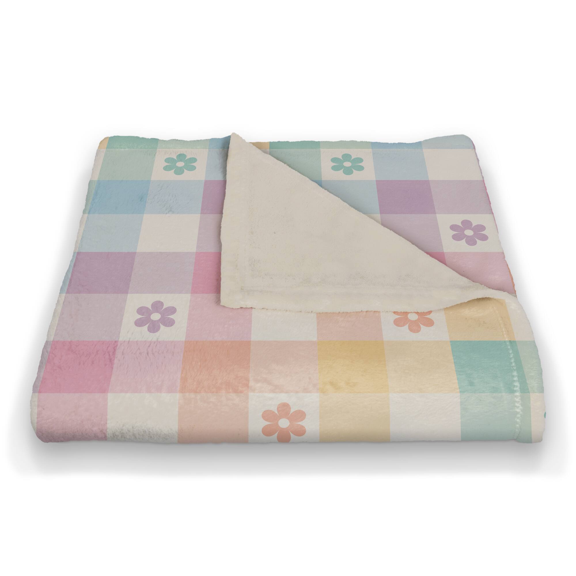 Pastel Buffalo Check 50" x 60" Sherpa Fleece Blanket