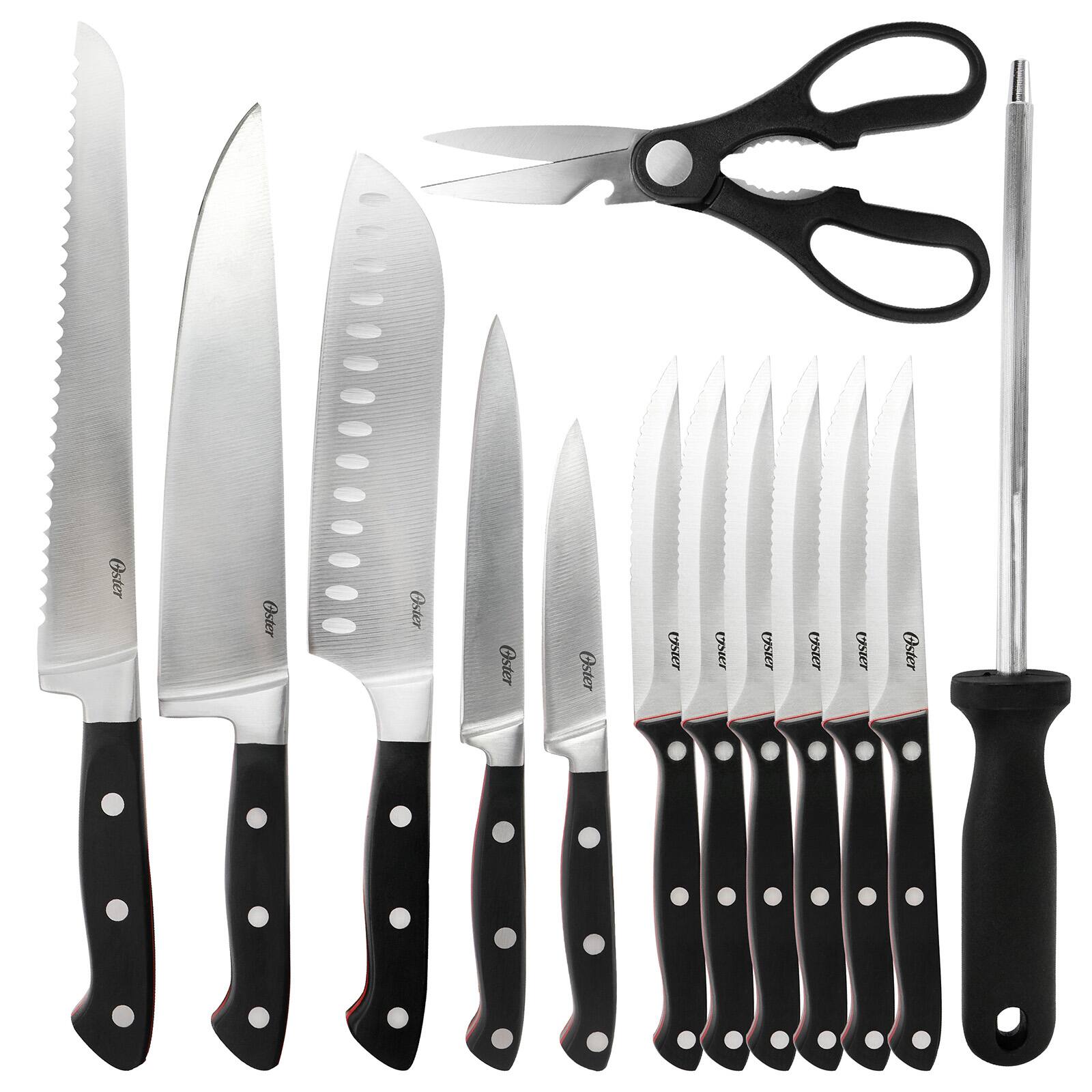 Oster Durbin 14-Piece Stainless Steel Cutlery Set with Block