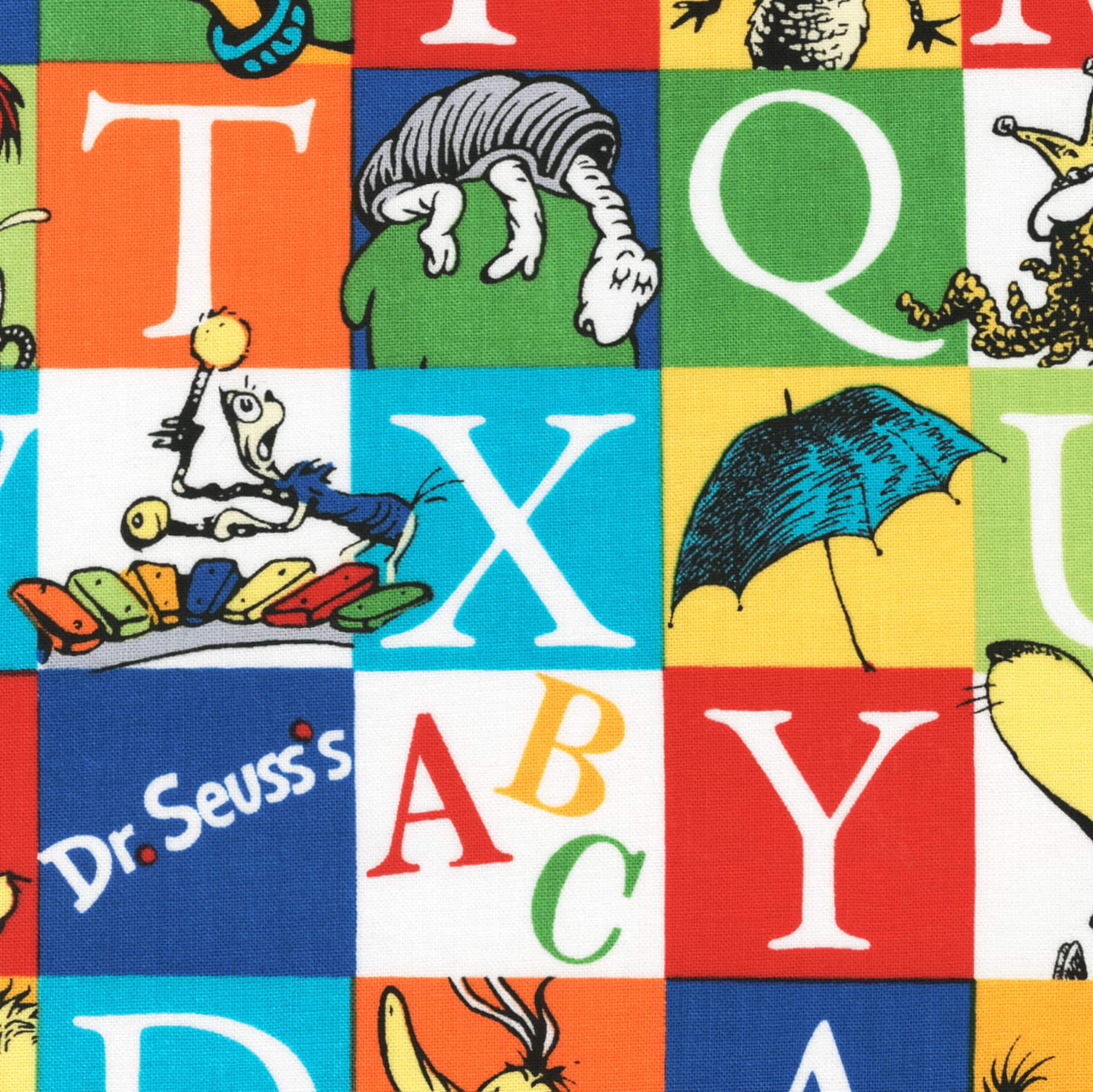 Dr. Suess&#x2122; Characters &#x26; Letters Cotton Fabric