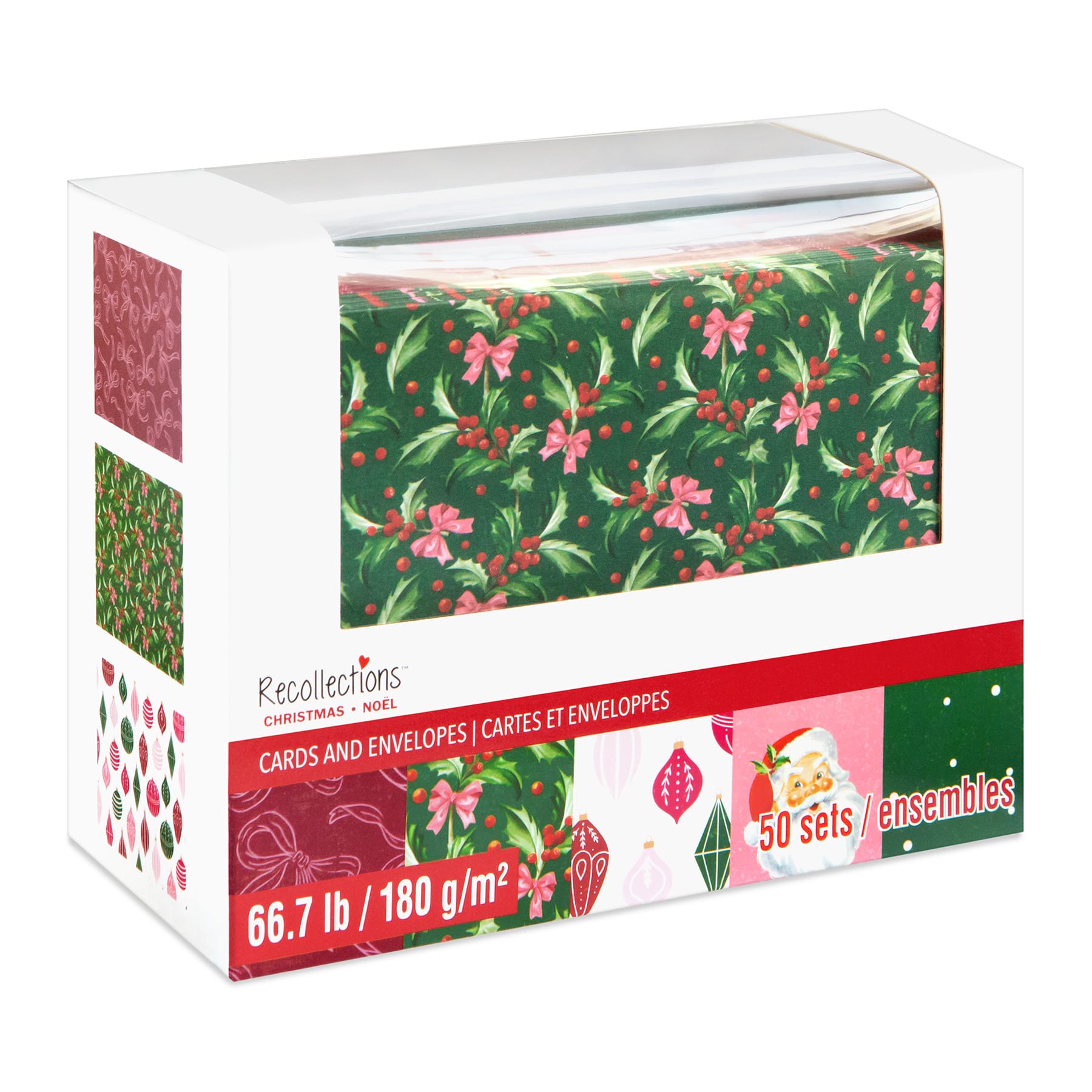 Holly Jolly Christmas Cards &#x26; Envelopes, 50ct. by Recollections&#x2122;