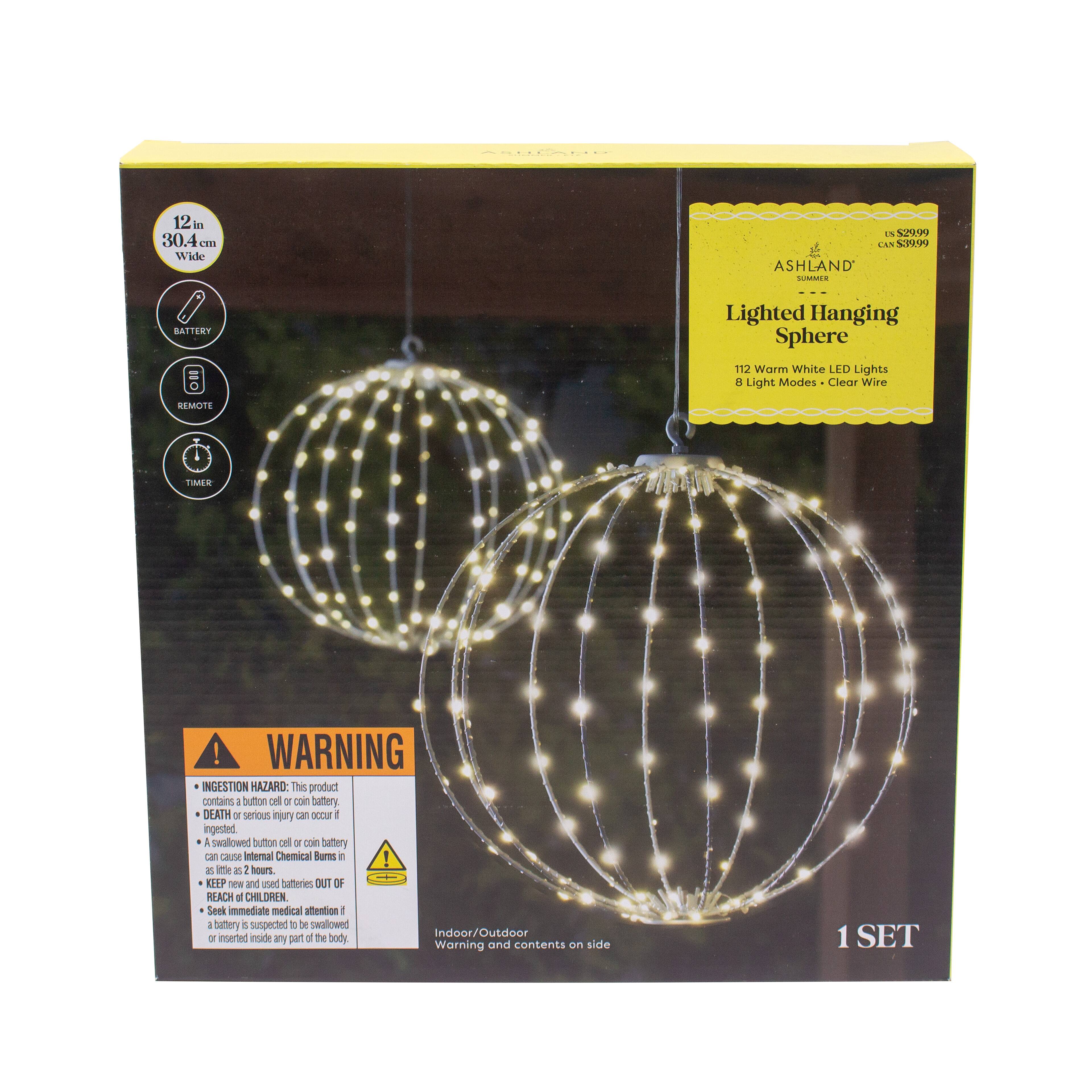 12" Warm White LED Hanging Sphere by Ashland®