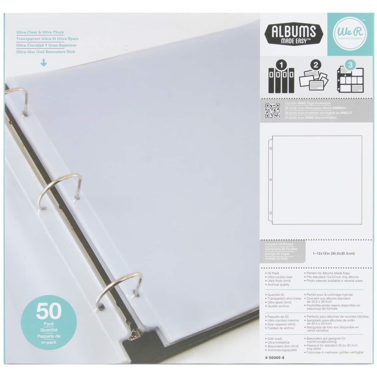 Recollections 14 x 12.5 Vertical Photo Album Refill Pages - Each