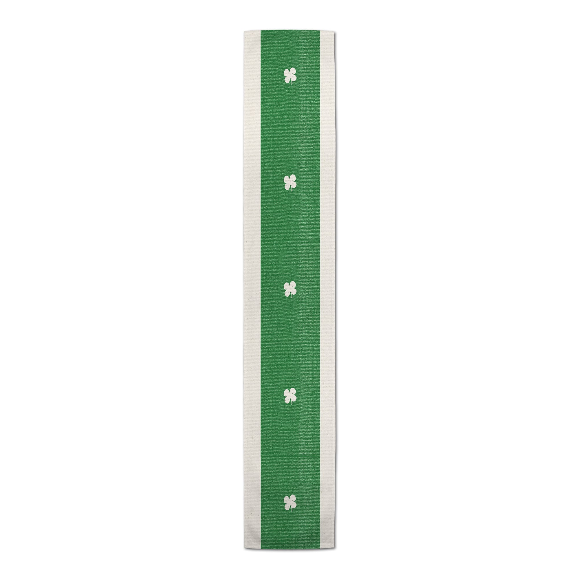Clover Green Stripes Long 16&#x22; x 90&#x22; Cotton Twill Runner
