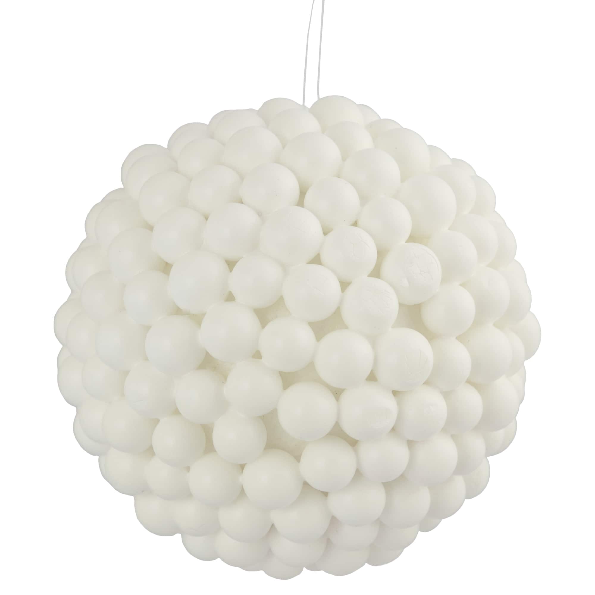 5&#x22; White Berries Foam Ball Ornament