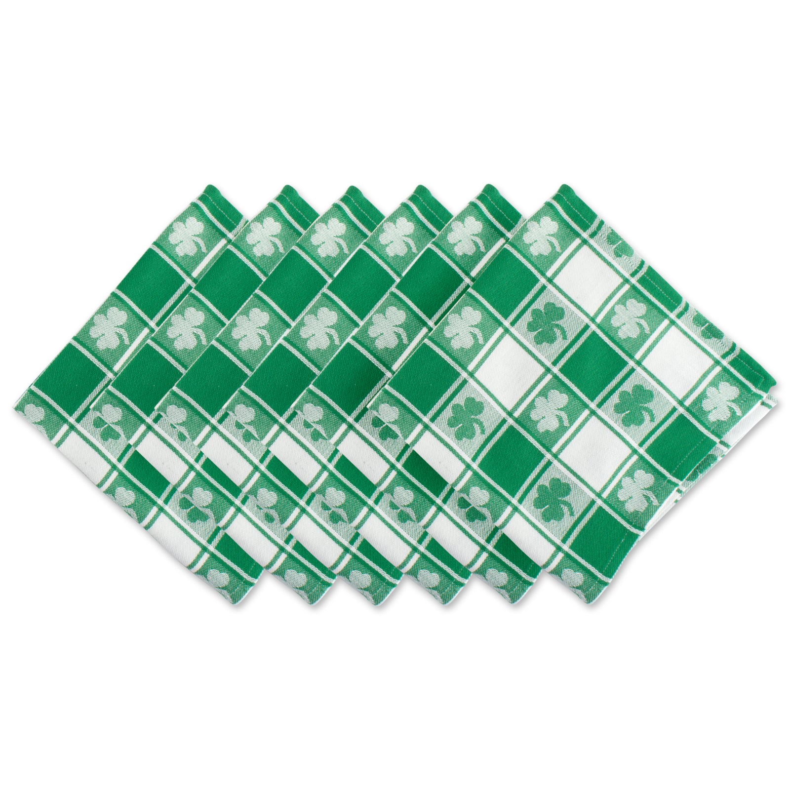 DII® Shamrock Woven Check Napkins, 6ct.