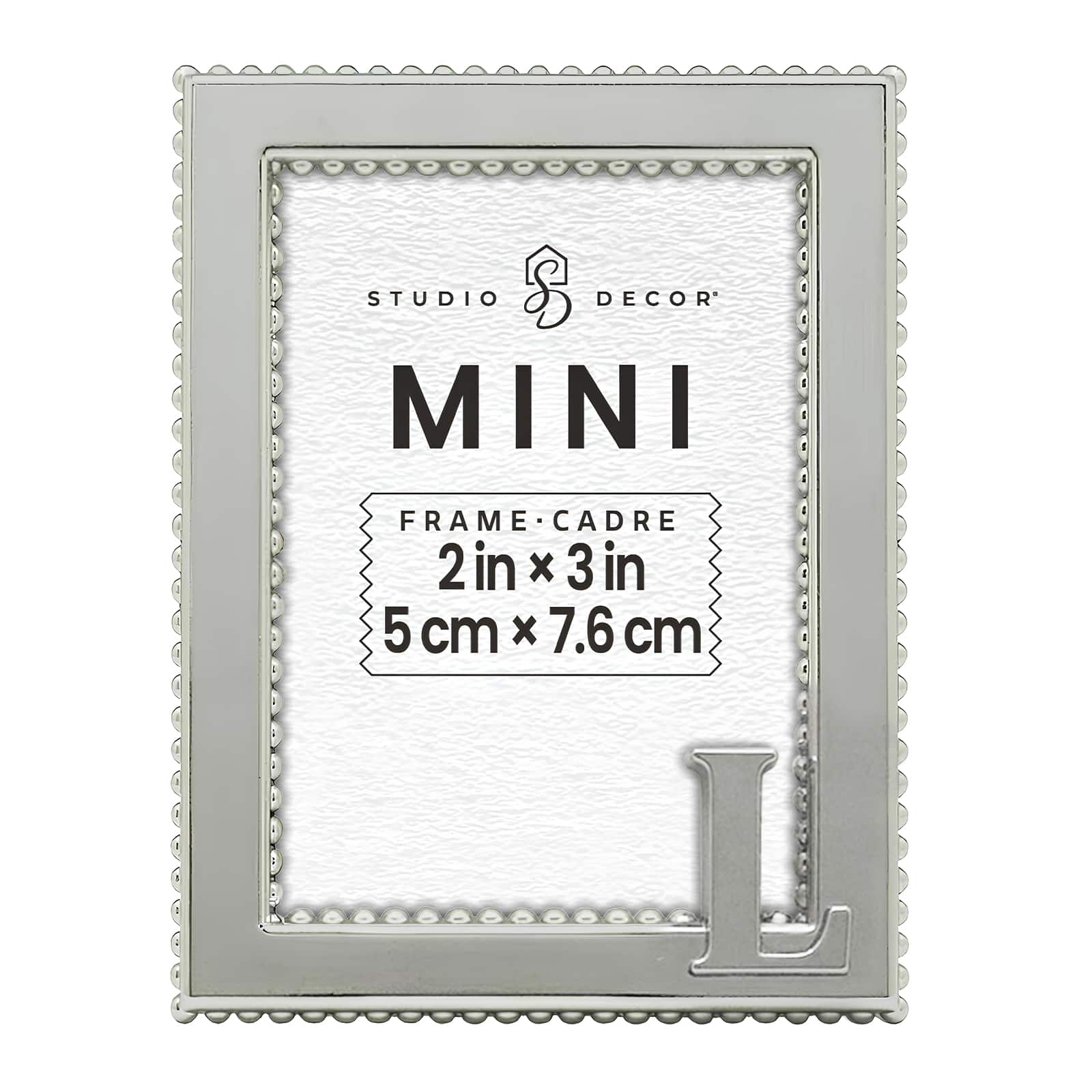 Mini Silver L Frame by Studio D&#xE9;cor&#xAE;