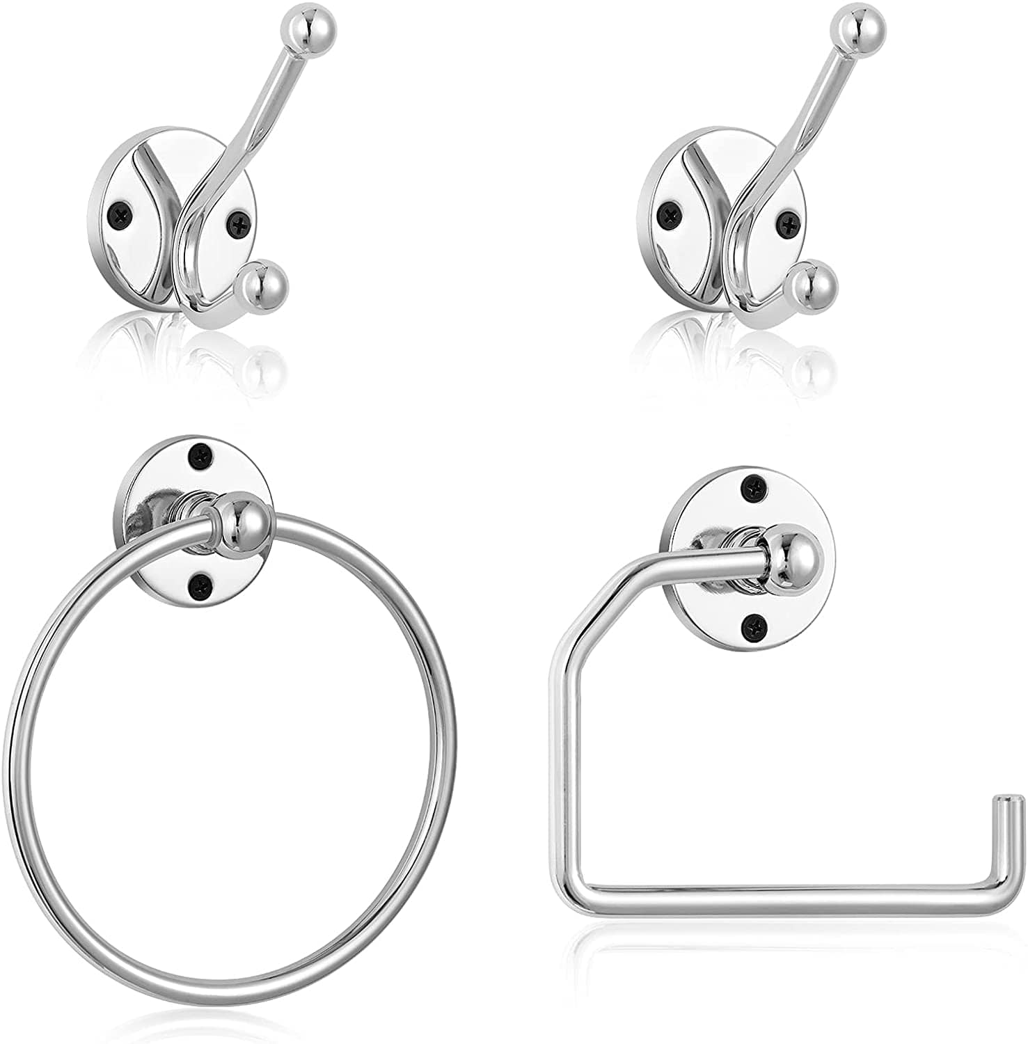 Stainless Steel Towel Ring & Toilet Paper Holder Set