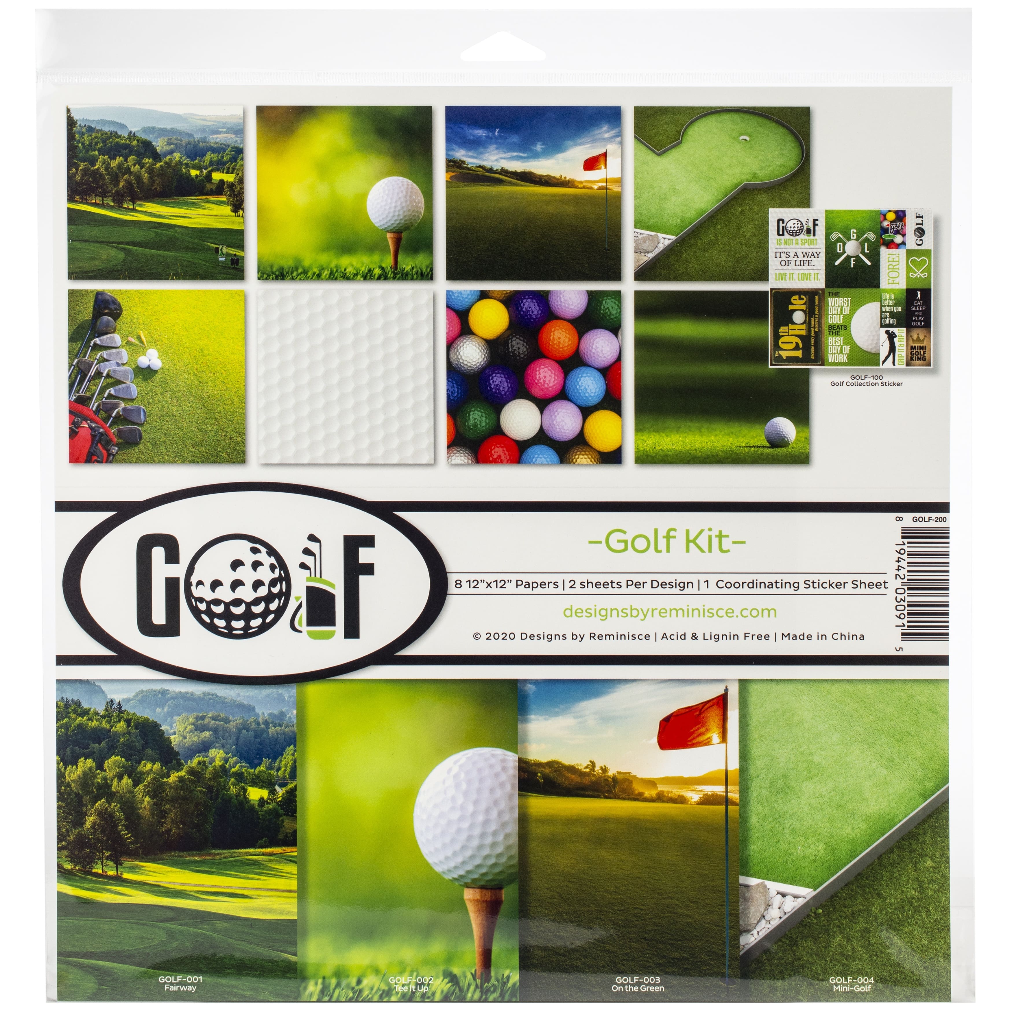 Reminisce Collection Kit 12&#x22;X12&#x22;-Golf
