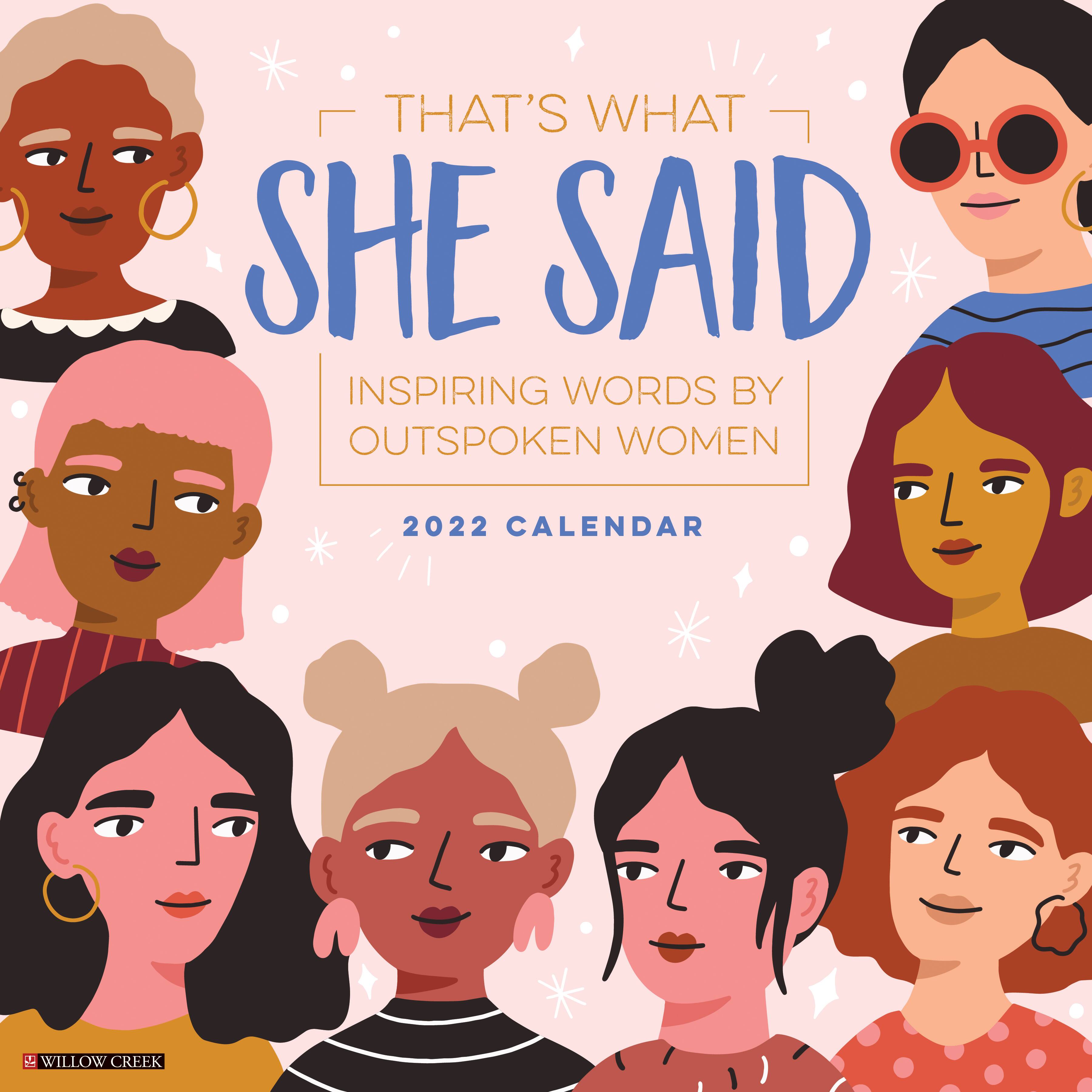 2022 That's What She Said Words from Inspiring Women Wall Calendar By Ek | Michaels®