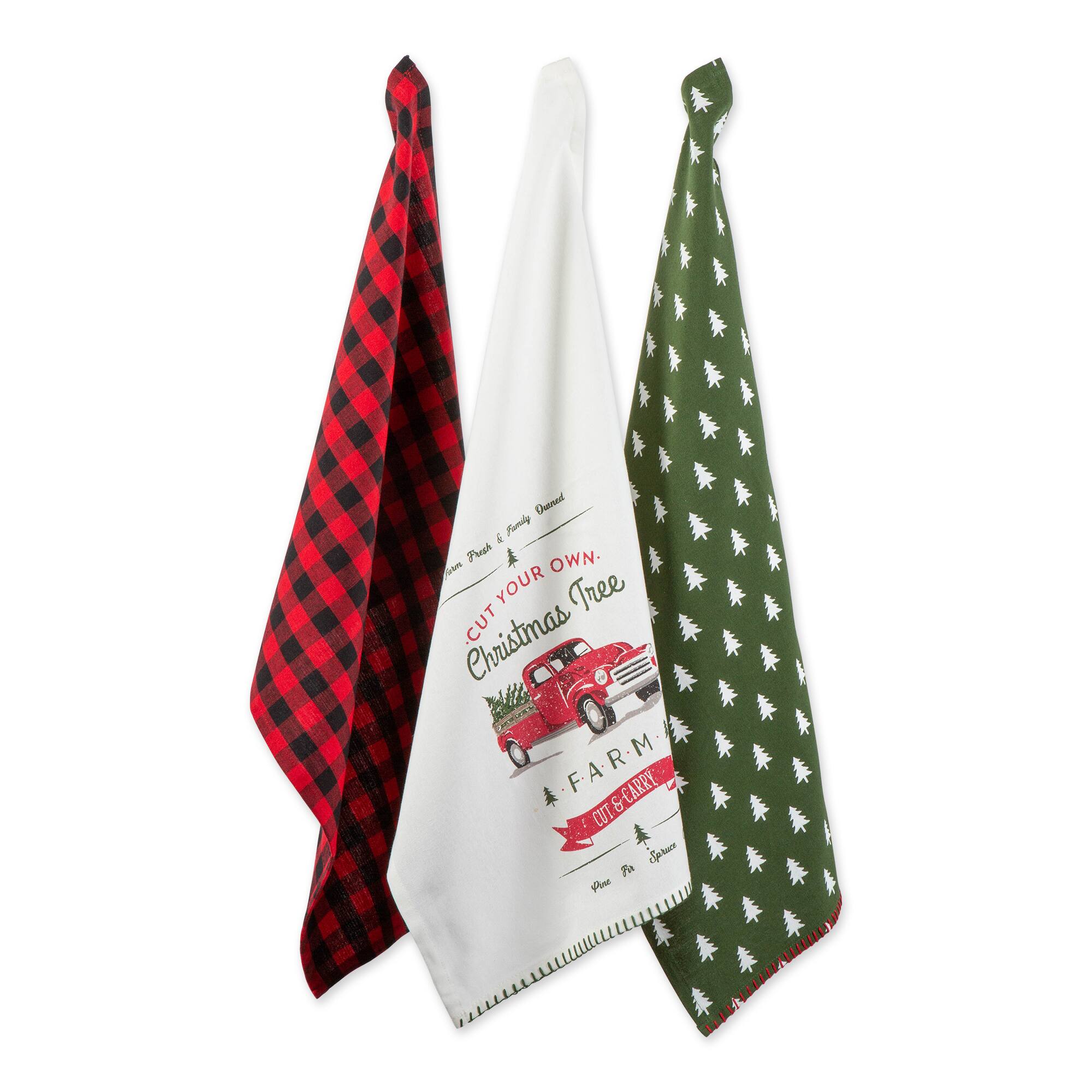 DII® Christmas Truck Dishtowels Set