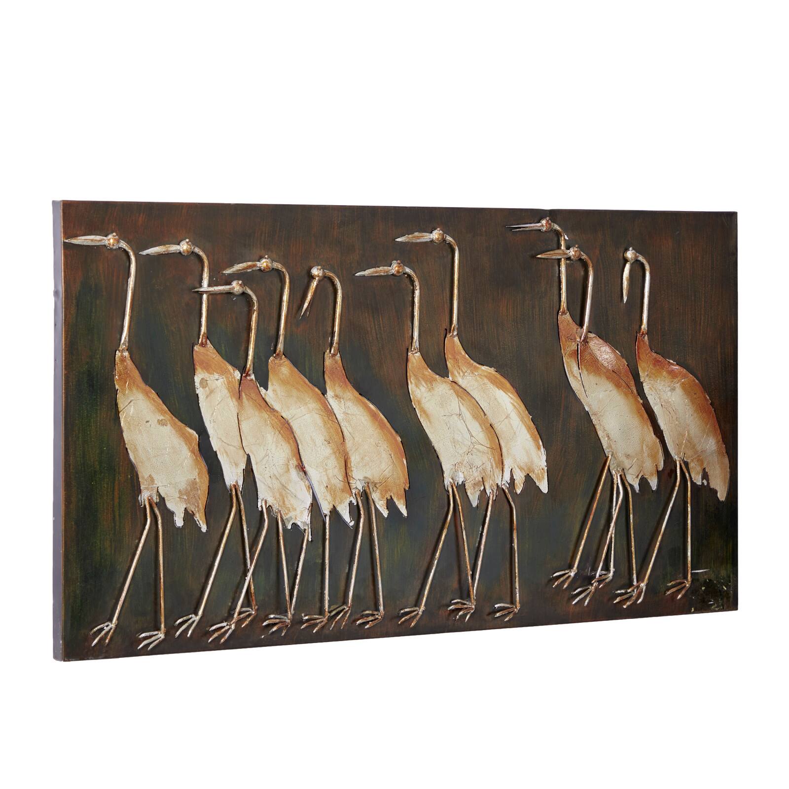 Brown Birds Iron Coastal Wall Decor