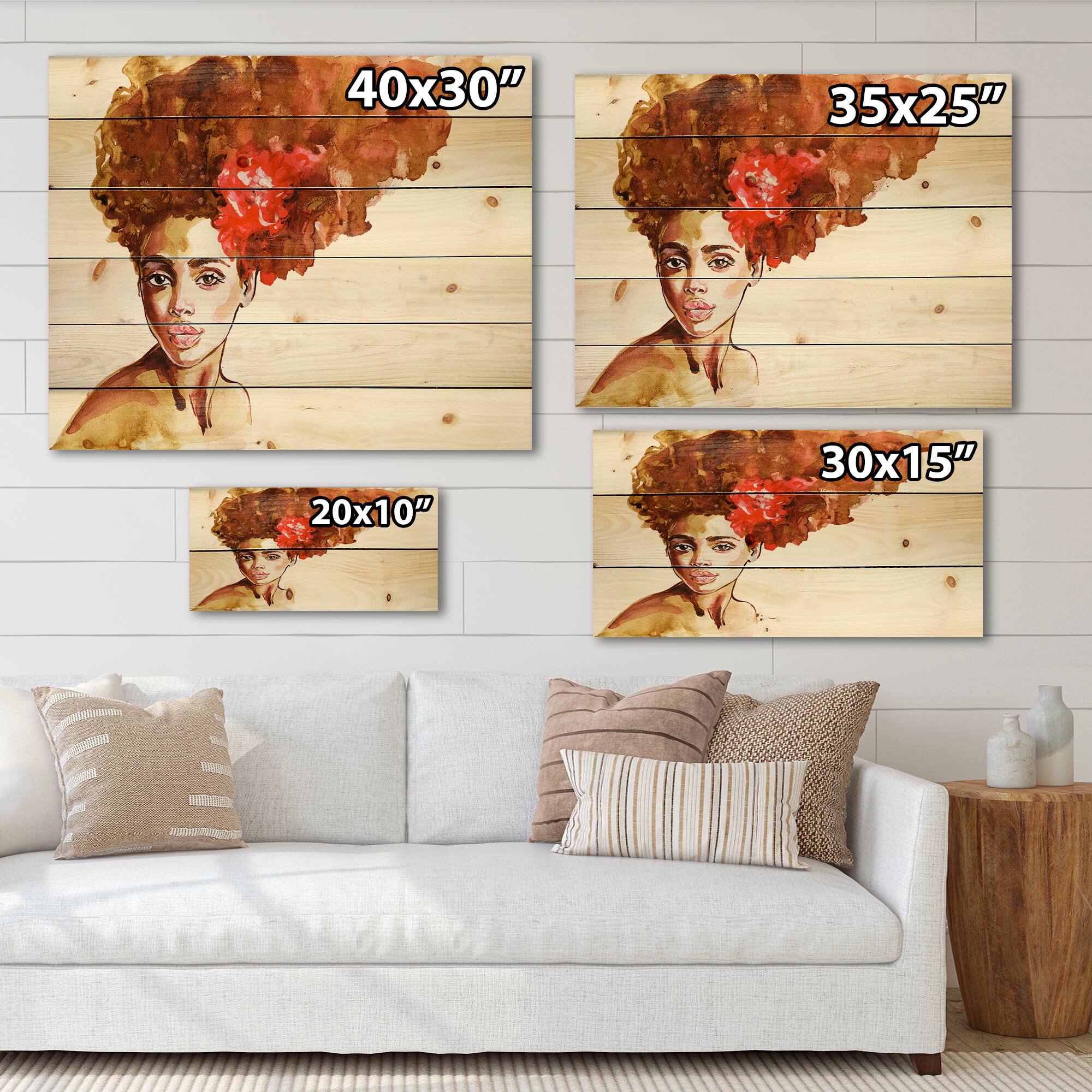 Designart - Portrait of Young Afro American Woman II