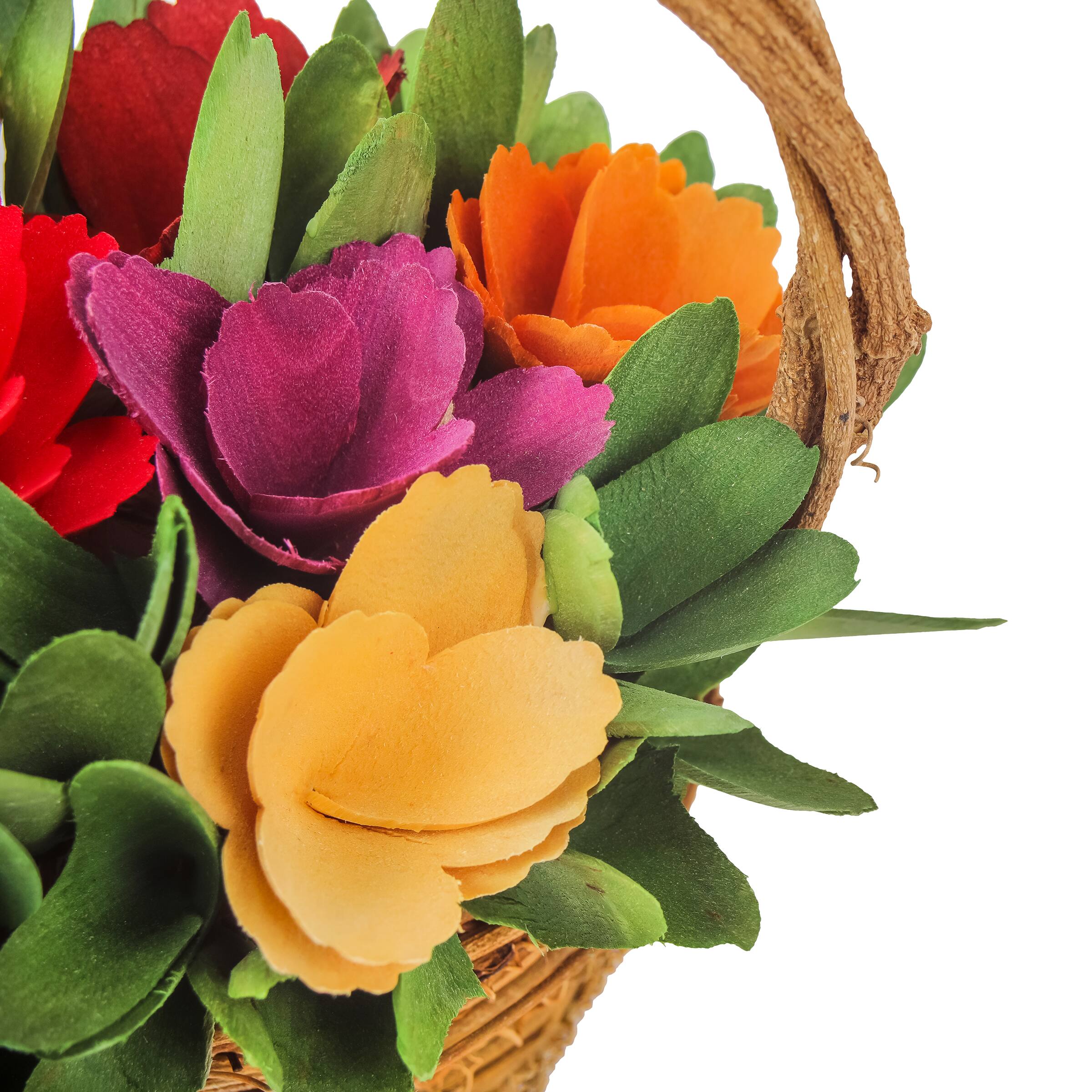 10" Multicolor Spring Floral Basket