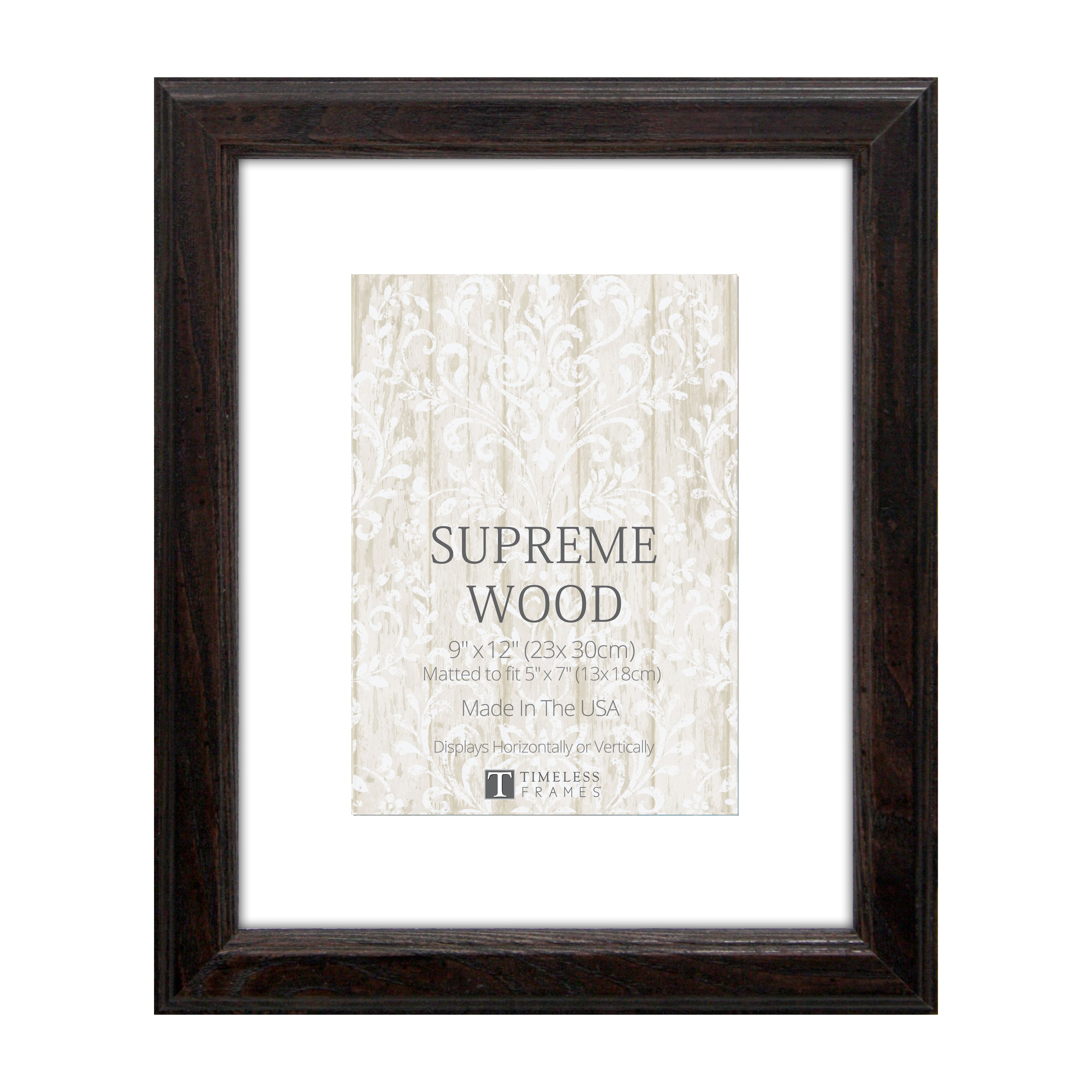 Timeless Frames&#xAE; Supreme Espresso Wood 5&#x22; x 7&#x22; Frame with Mat