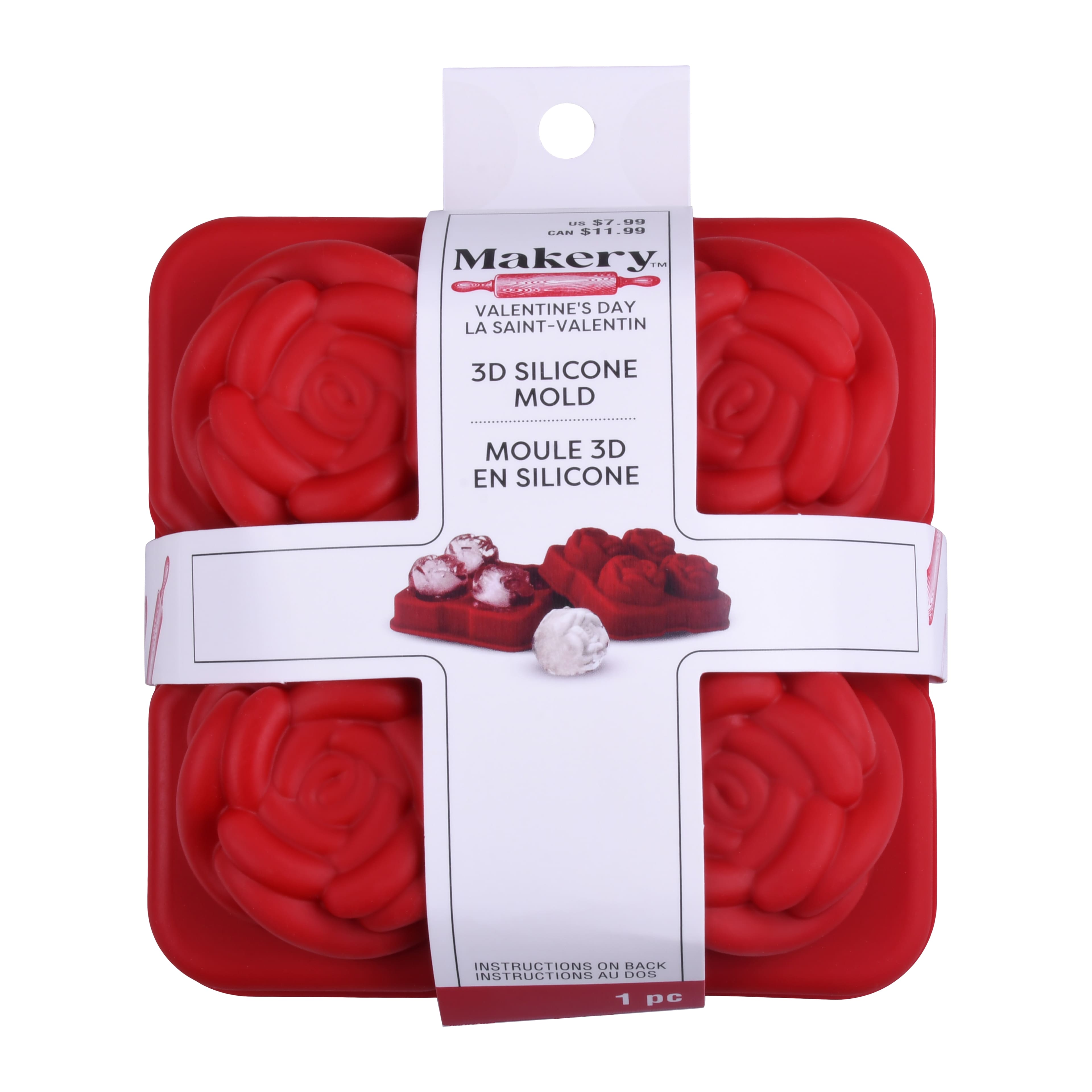 Valentine's Roses 3D Silicone Ice Mold by Makery™