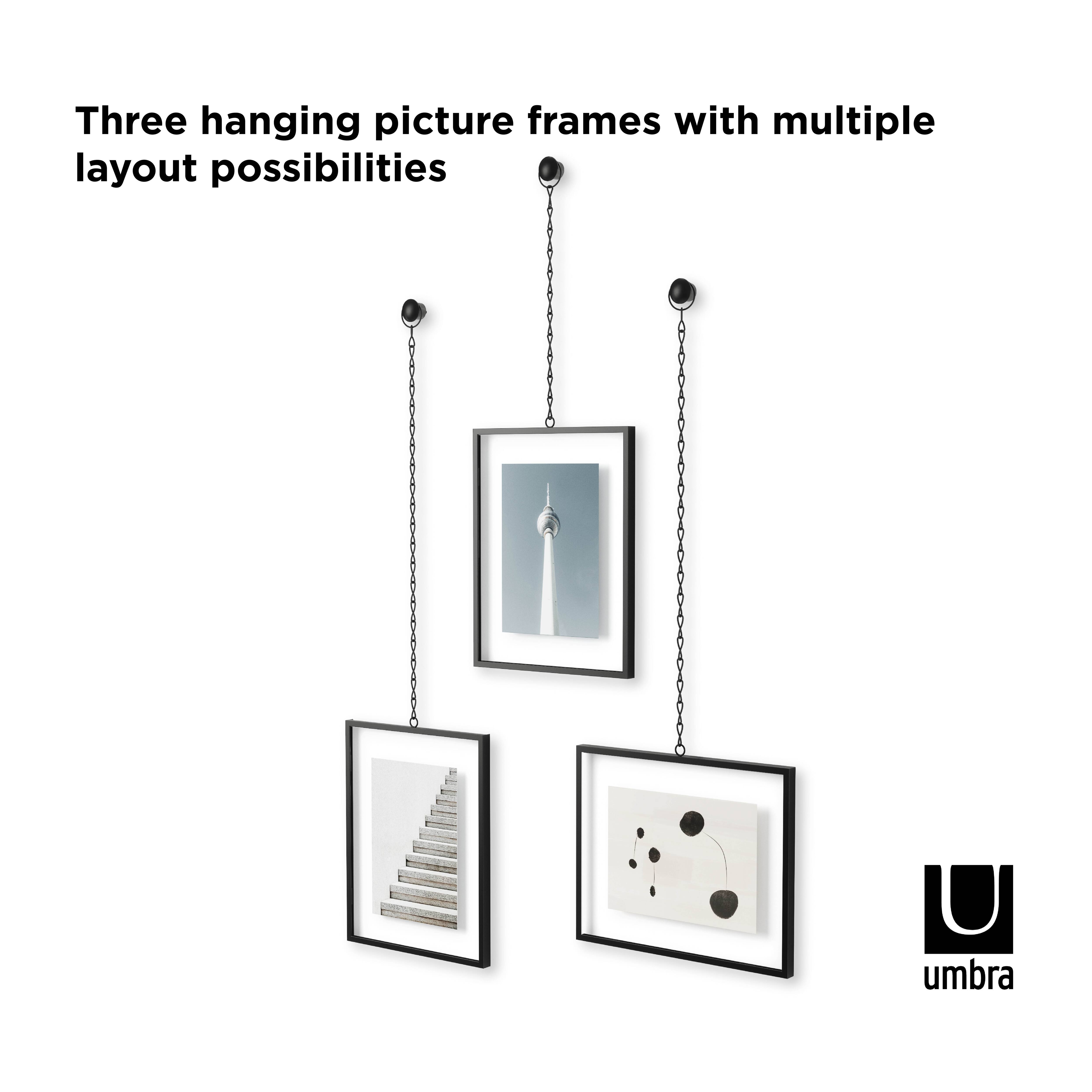 Umbra Black Fotochain Set of Three 8" x 10" Picture Display