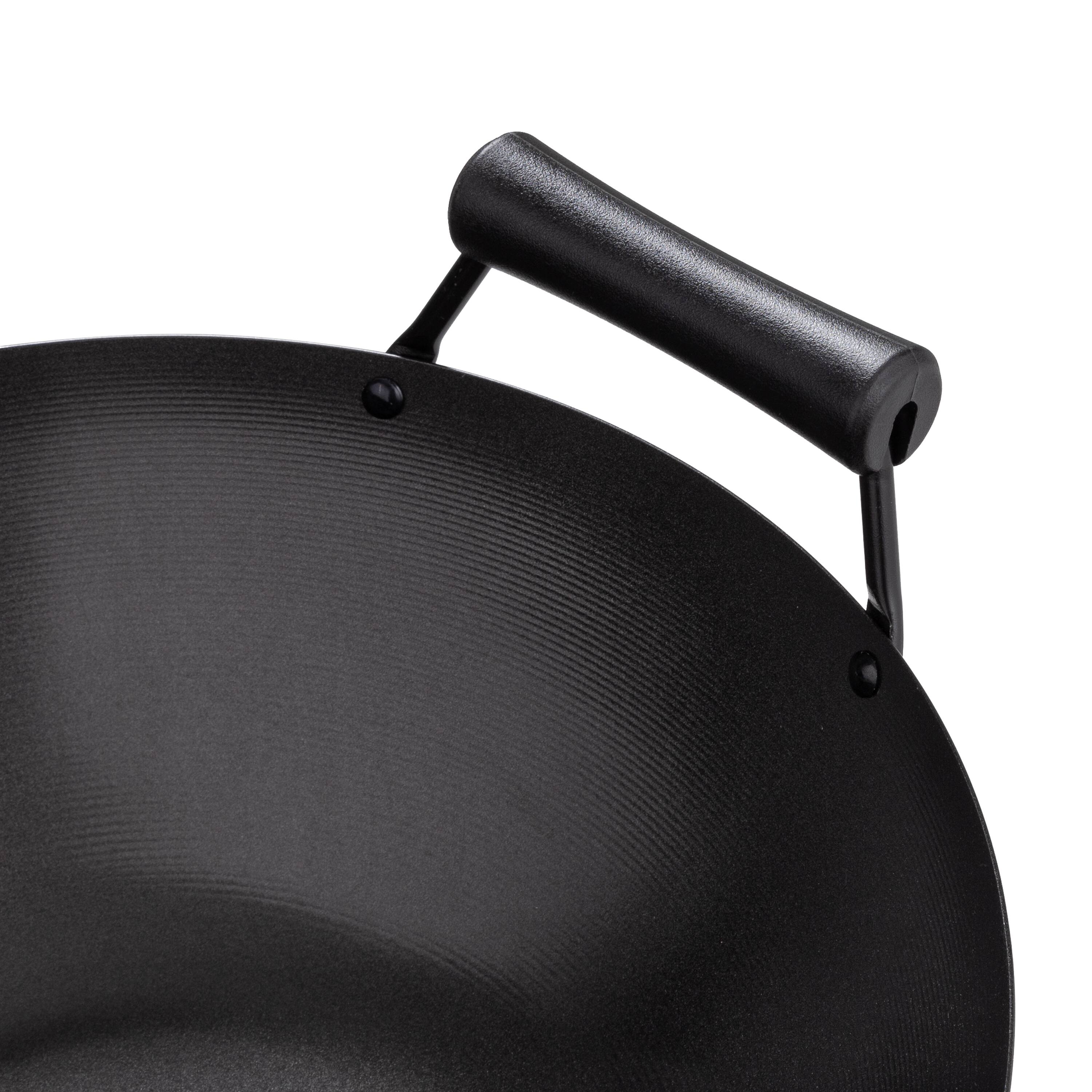 Joyce Chen 14" Carbon Steel Nonstick Wok Set with Lid and Bakelite Handles