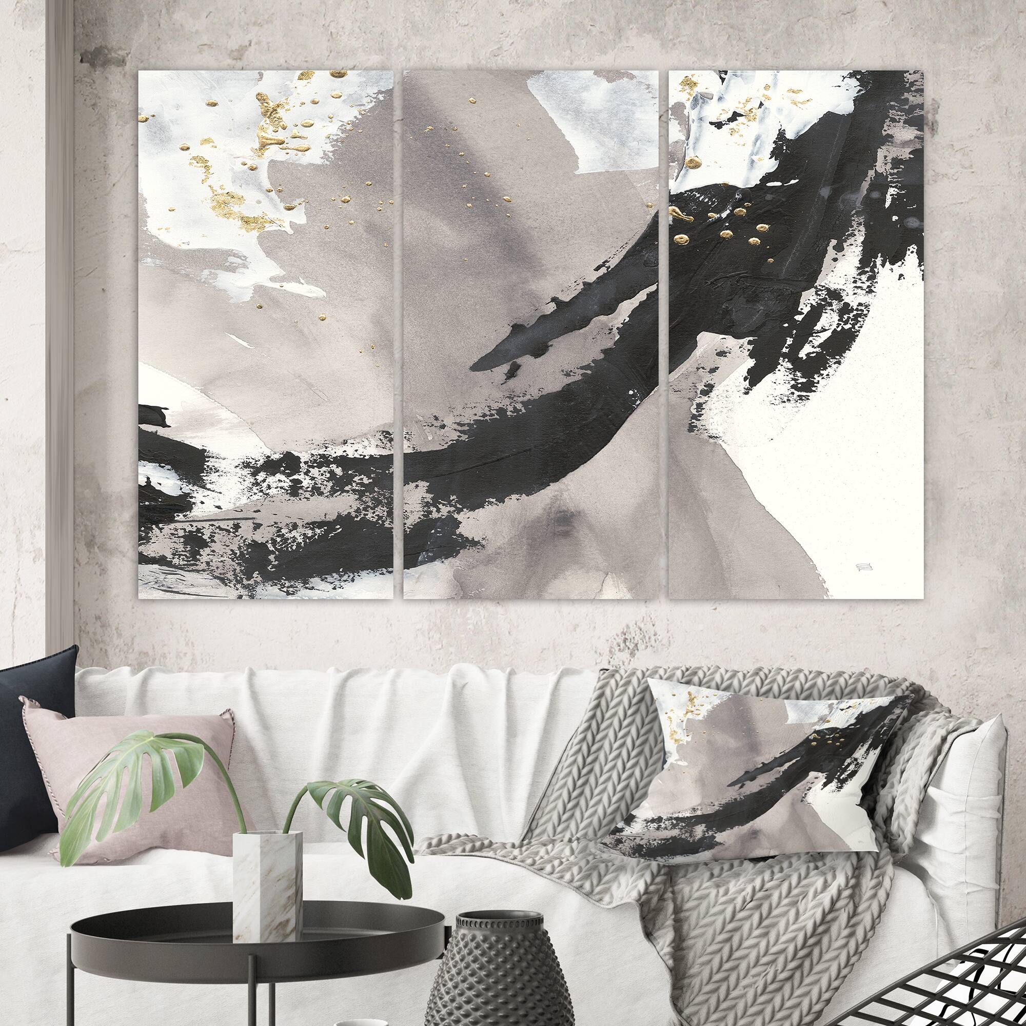 Designart - Glam Painted Arcs III - Transitional Canvas Art