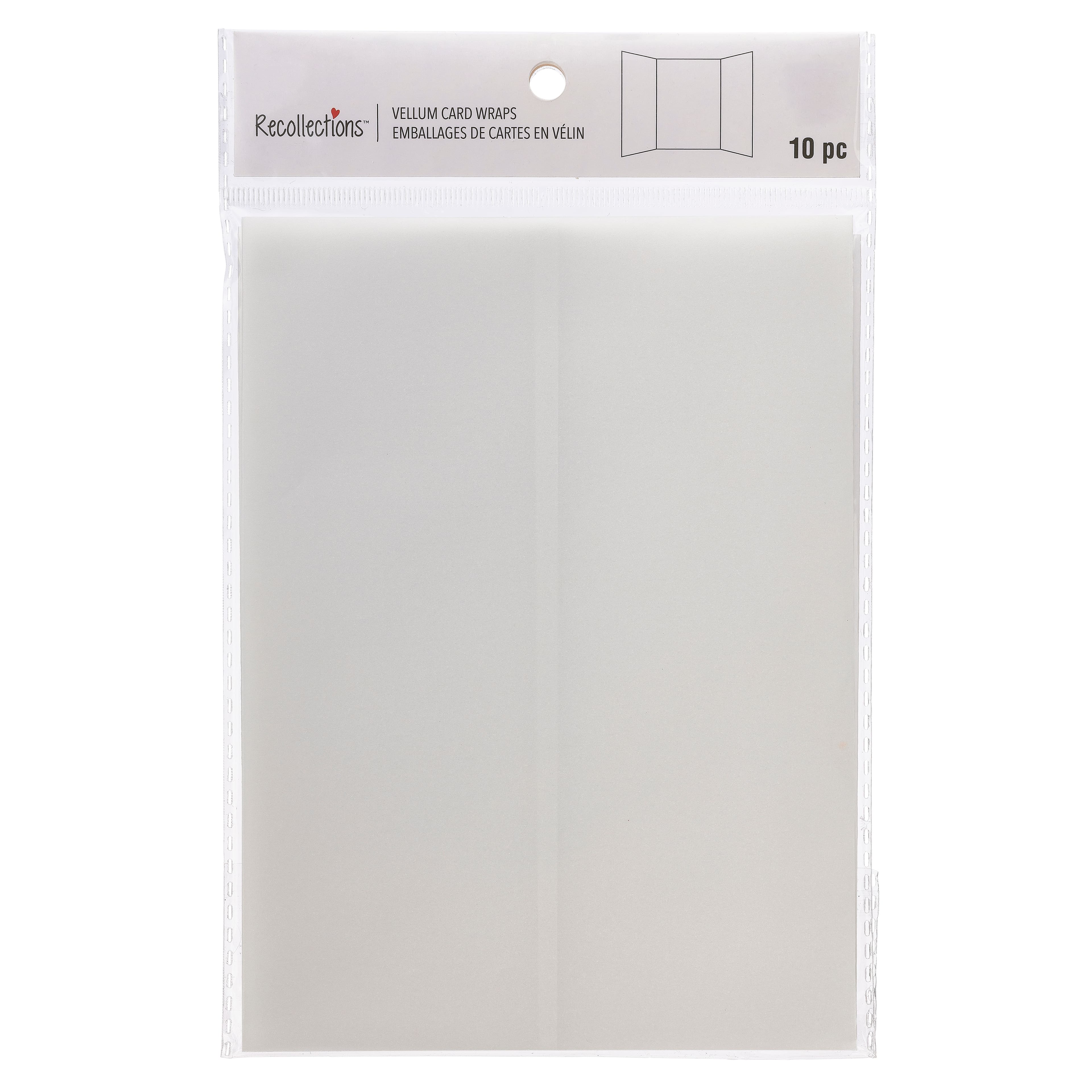 A7 White Vellum Card Wraps by Recollections™, 10ct.