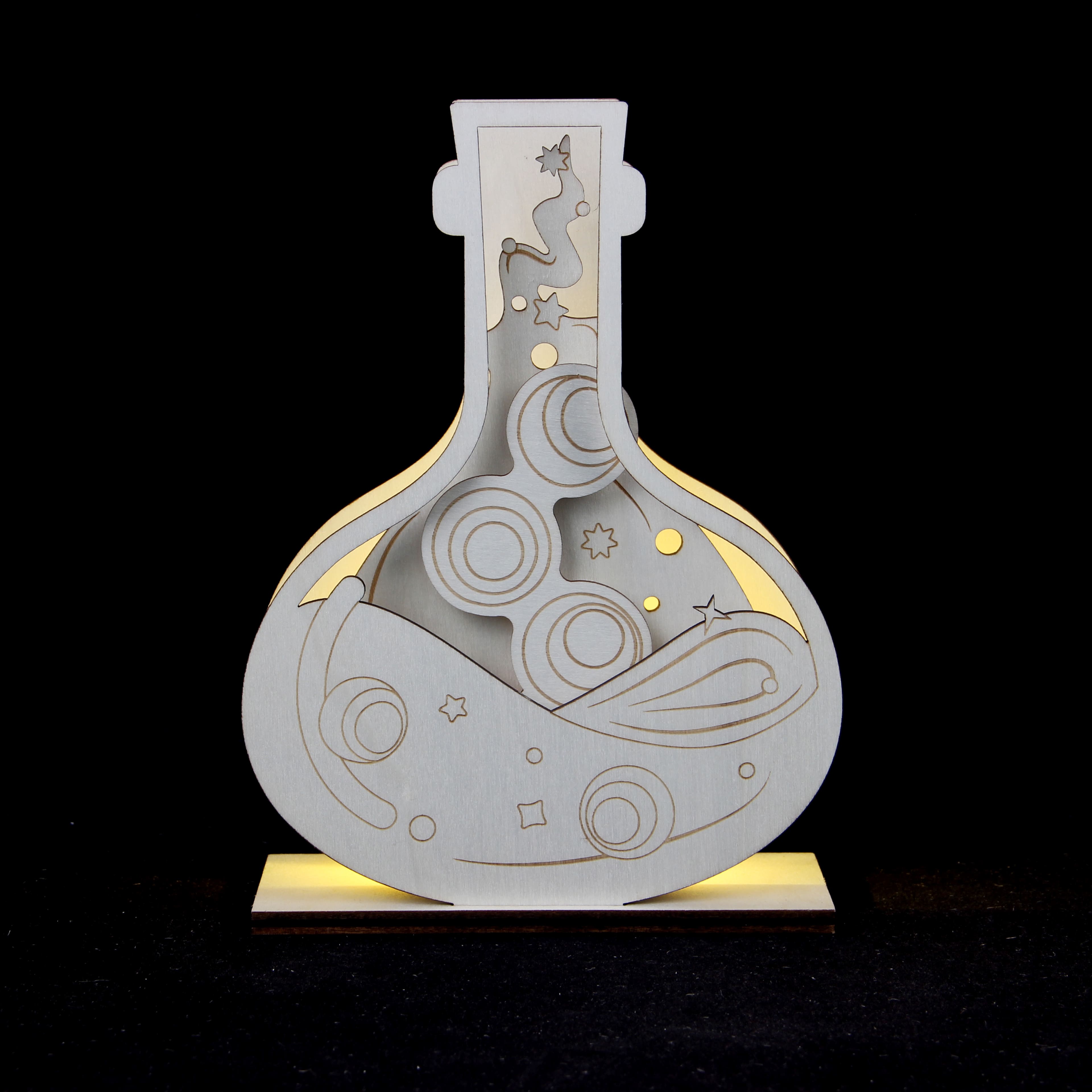 8&#x22; Layered Potion Bottle DIY LED Plywood D&#xE9;cor by Make Market&#xAE;