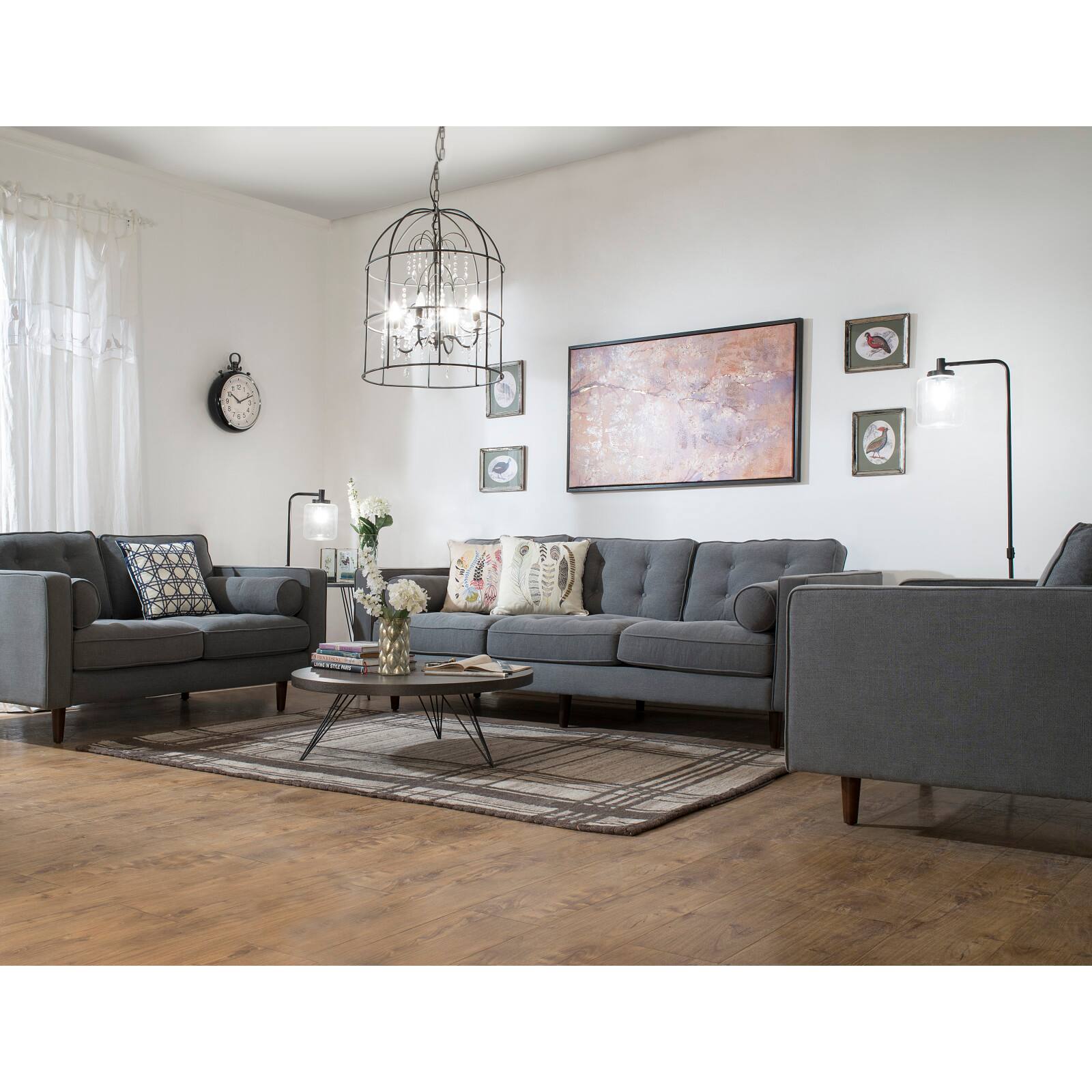 Hello Honey® 25" Metal Birdcage Chandelier with Lights & Glass Crystals