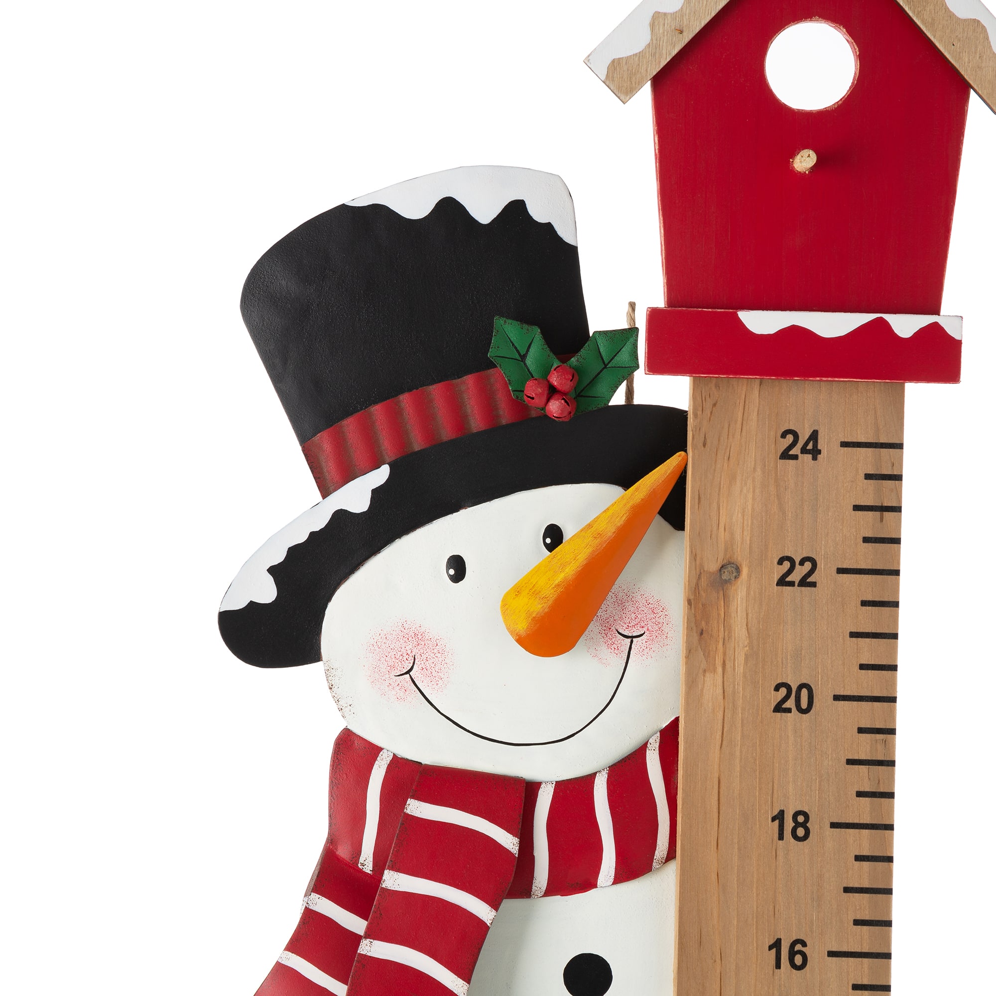 Glitzhome® 40" Snowman Snow Gauge Yard Stake