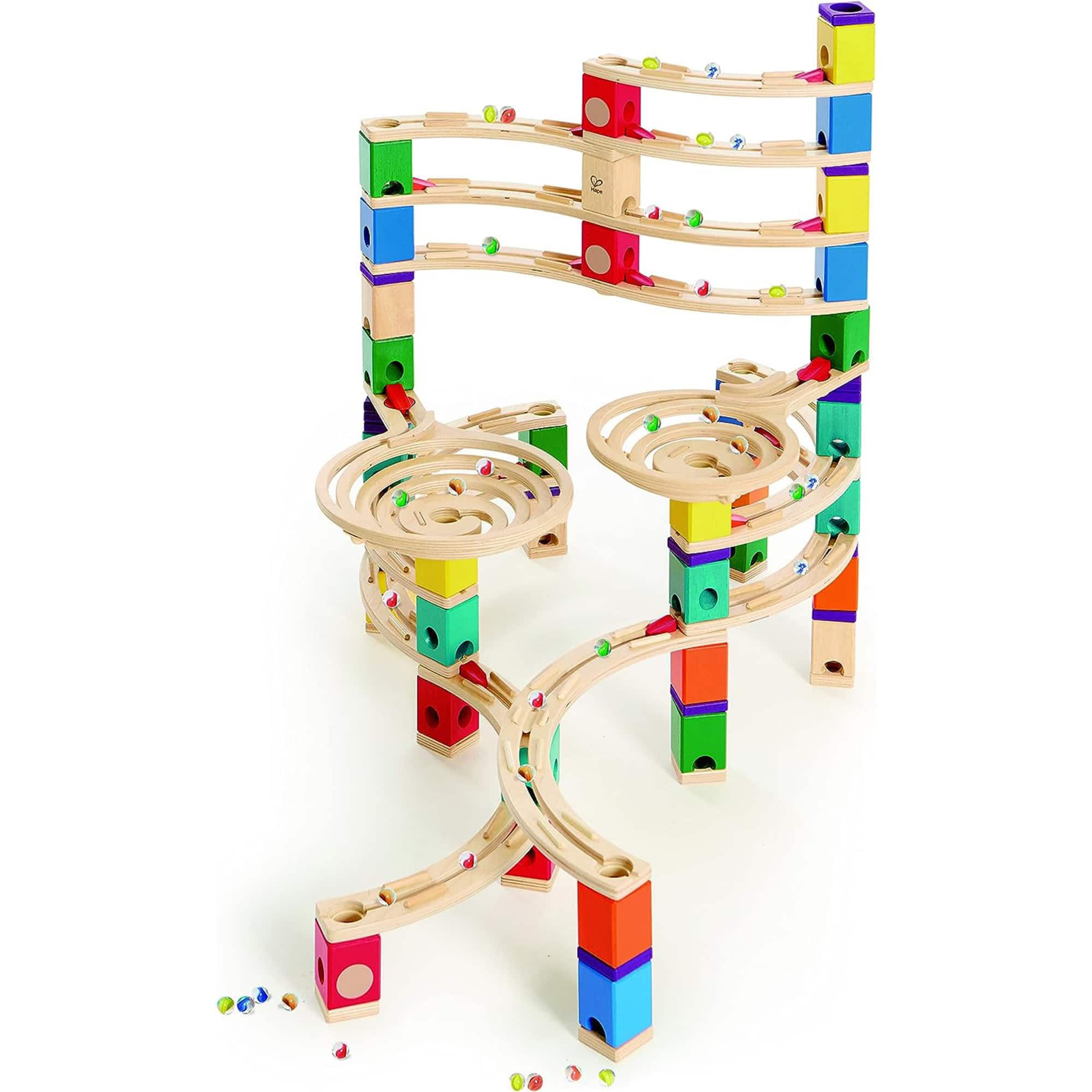 Hape Quadrilla Wooden The Cyclone Marble Run Construction Set