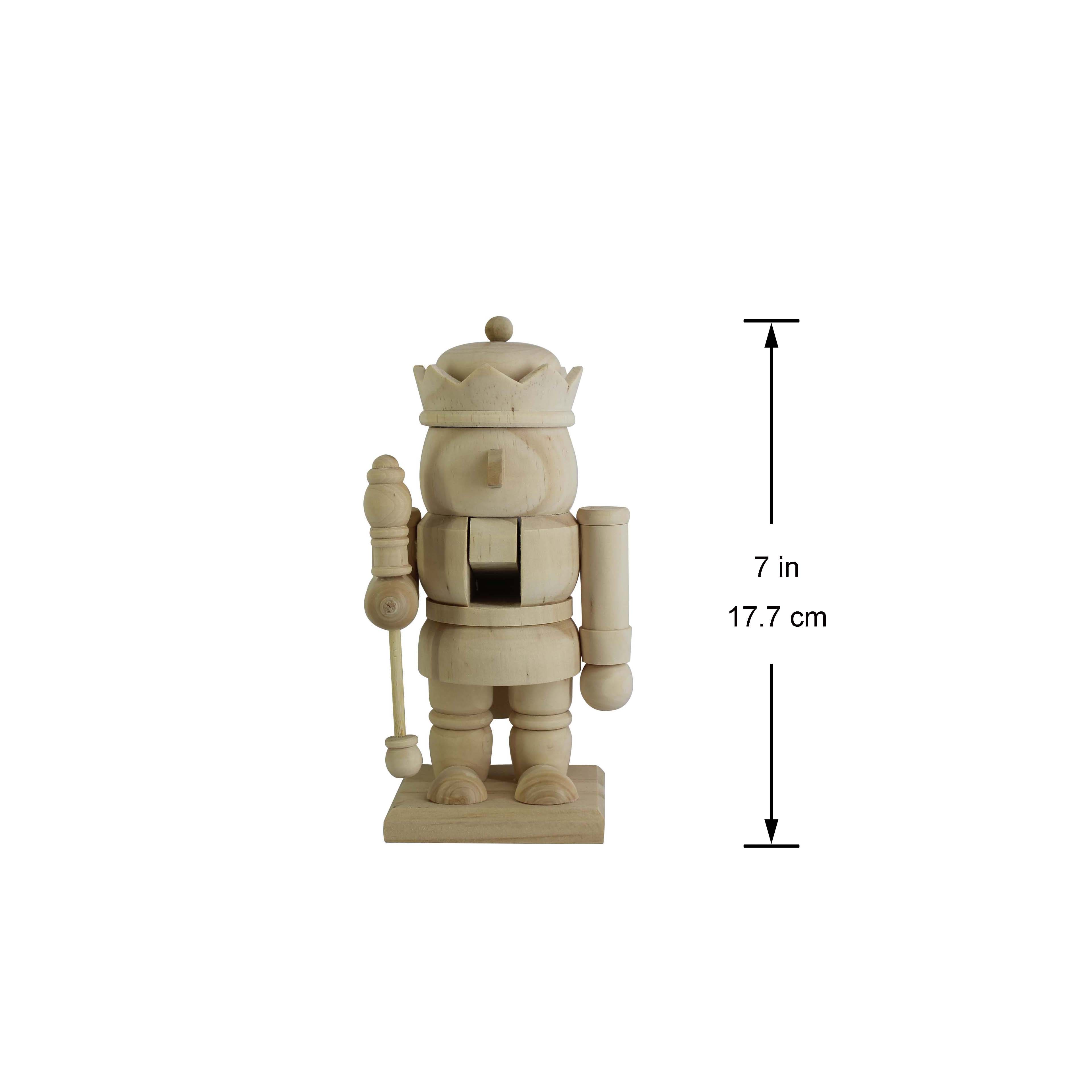 7&#x22; King with Scepter DIY Pinewood Nutcracker by Make Market&#xAE;