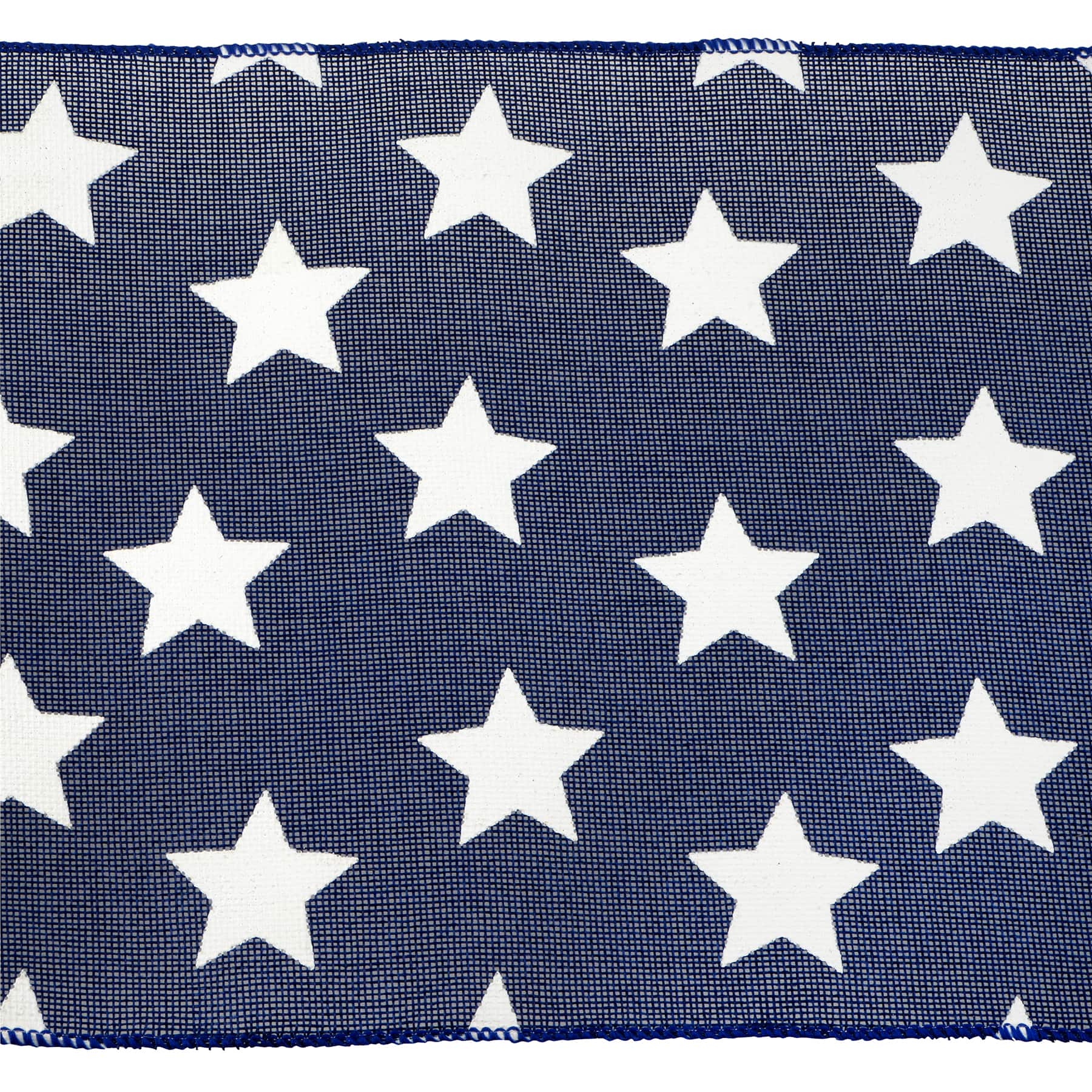 9.5&#x22; x 3.3yd. White Stars Faux Burlap Mesh by Celebrate It&#x2122;