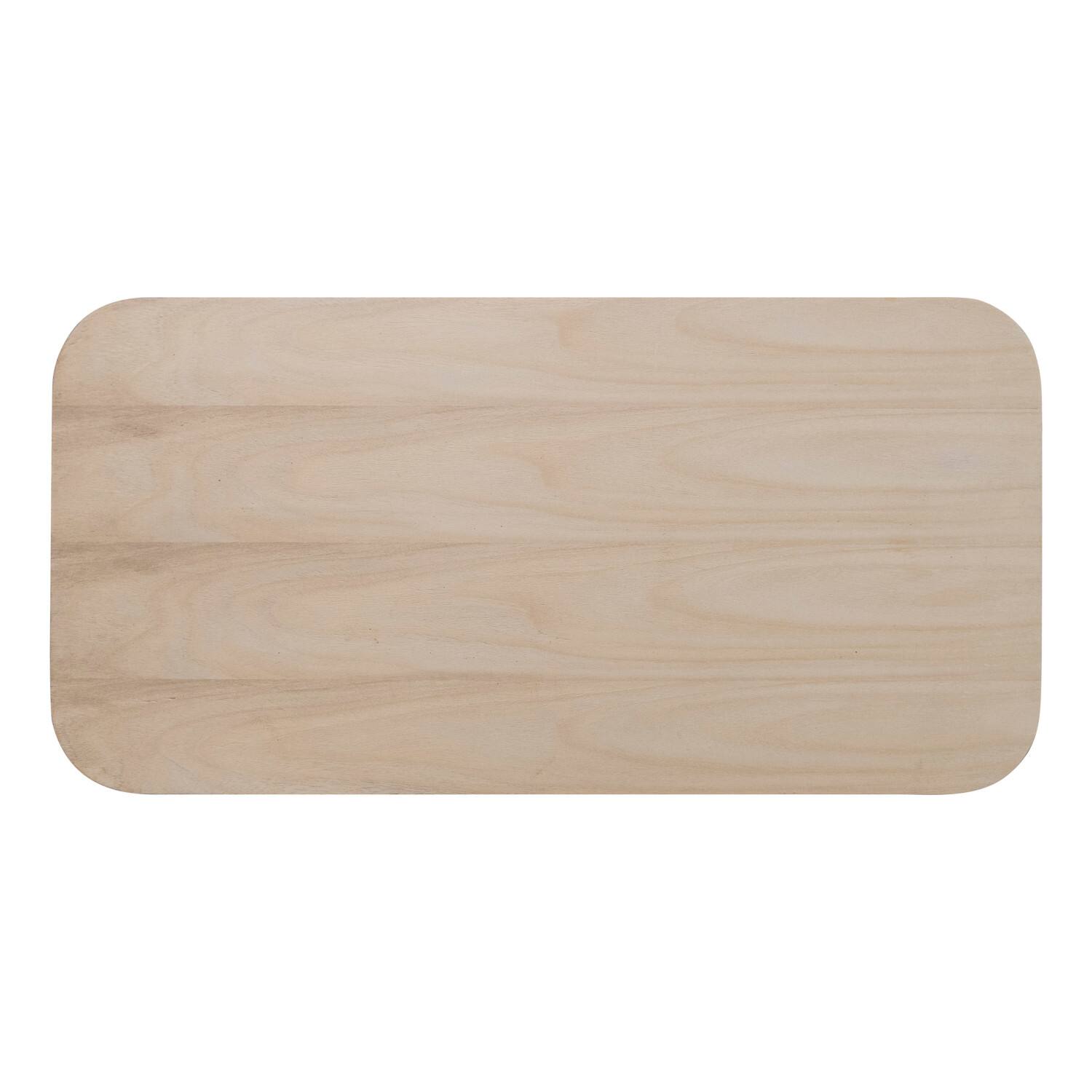 Hello Honey® 3ft. Natural Wood & Black Metal Cabinet with Sliding Doors