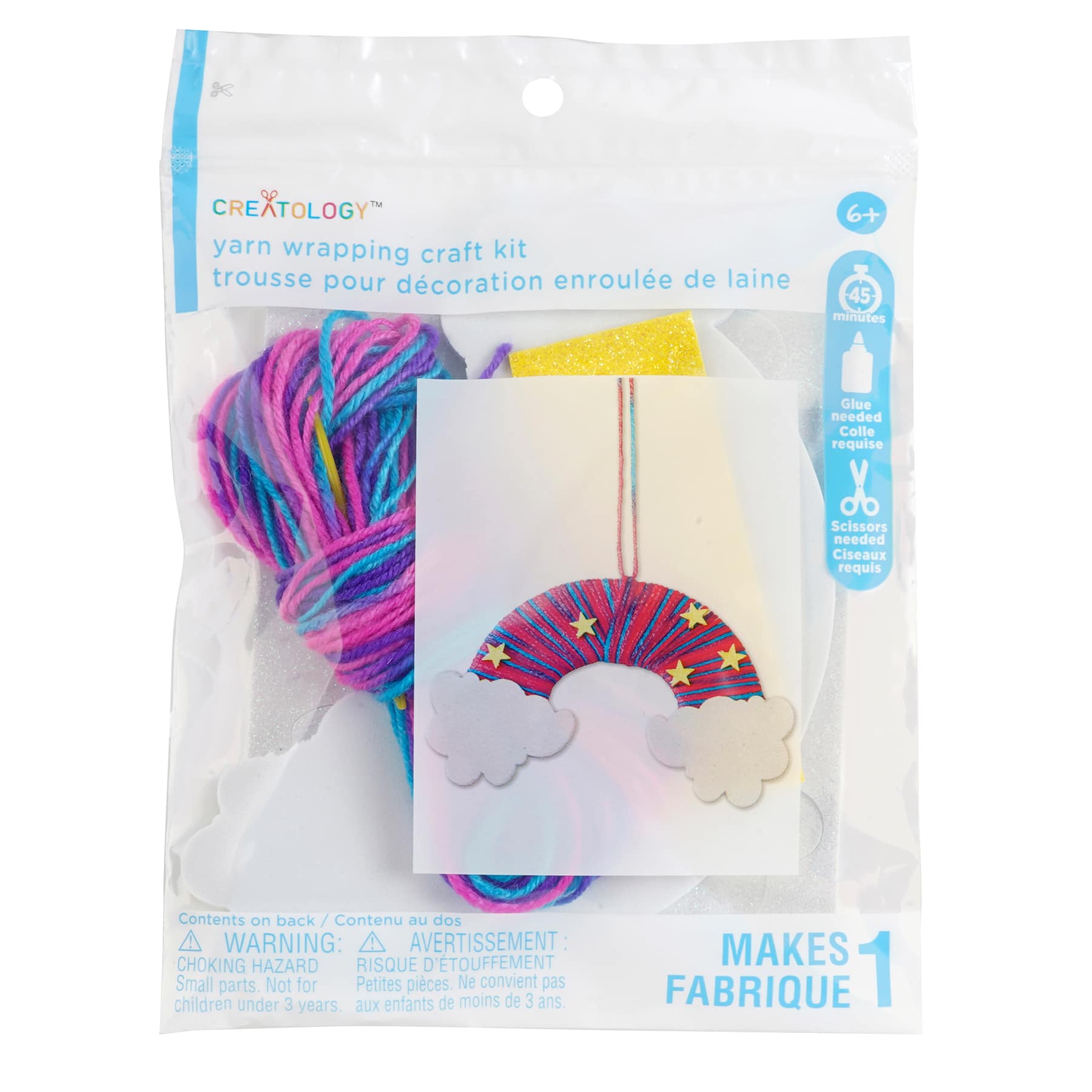 Rainbow Yarn Wrapping Craft Kit by Creatology&#x2122;