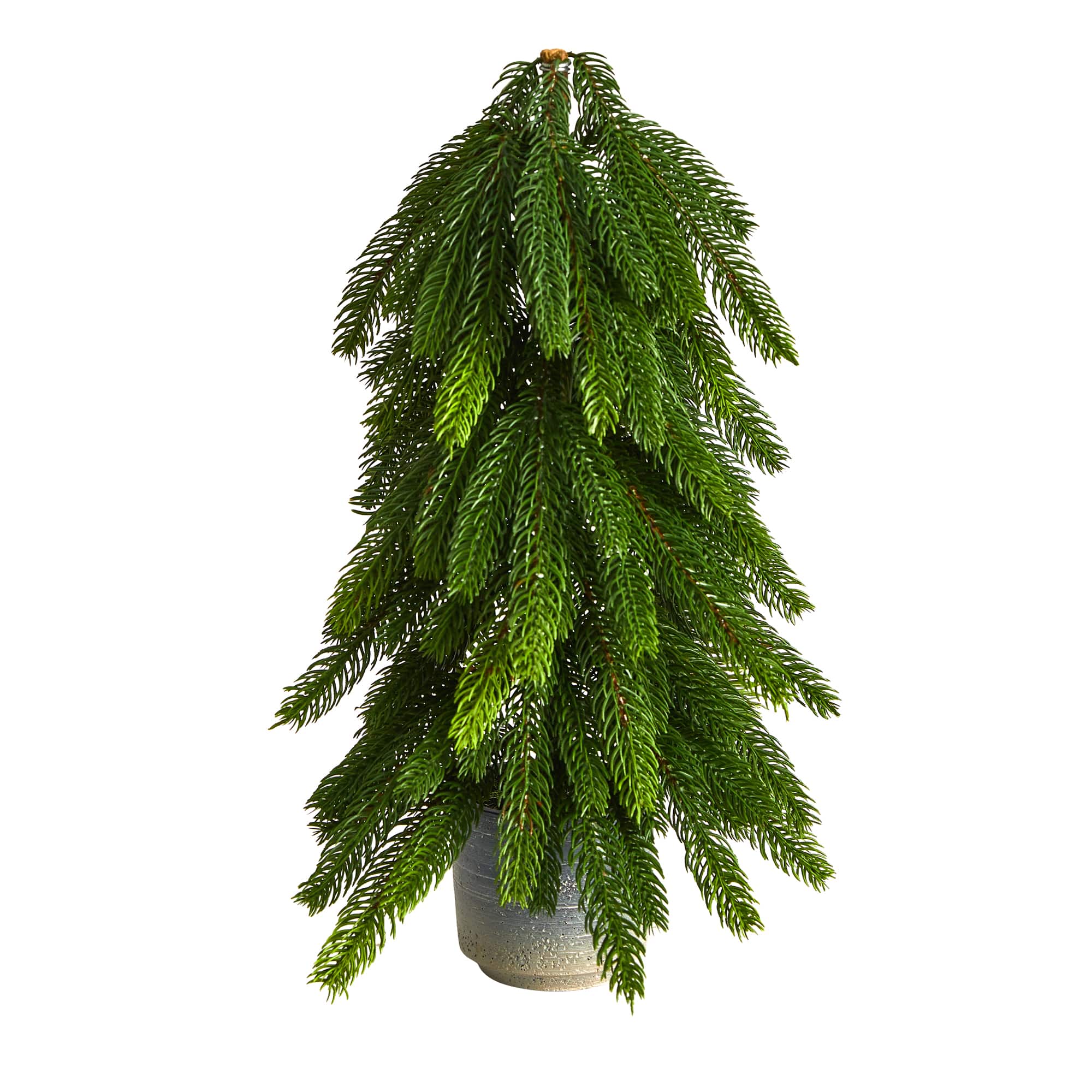 17" Unlit Artificial Pine Tree In Decorative Planter