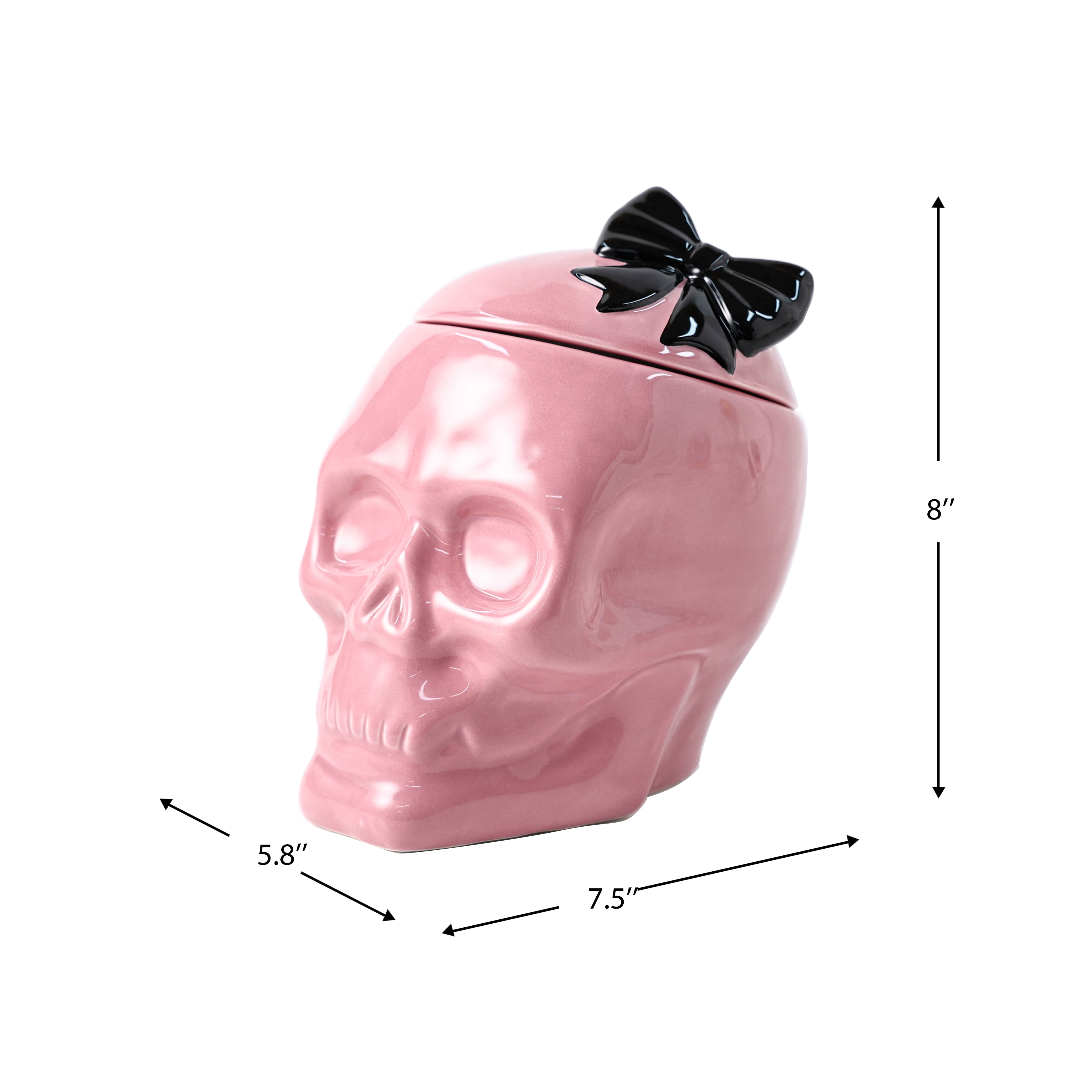 8&#x22; Pink Skeleton Ceramic Cookie Jar by Ashland&#xAE;