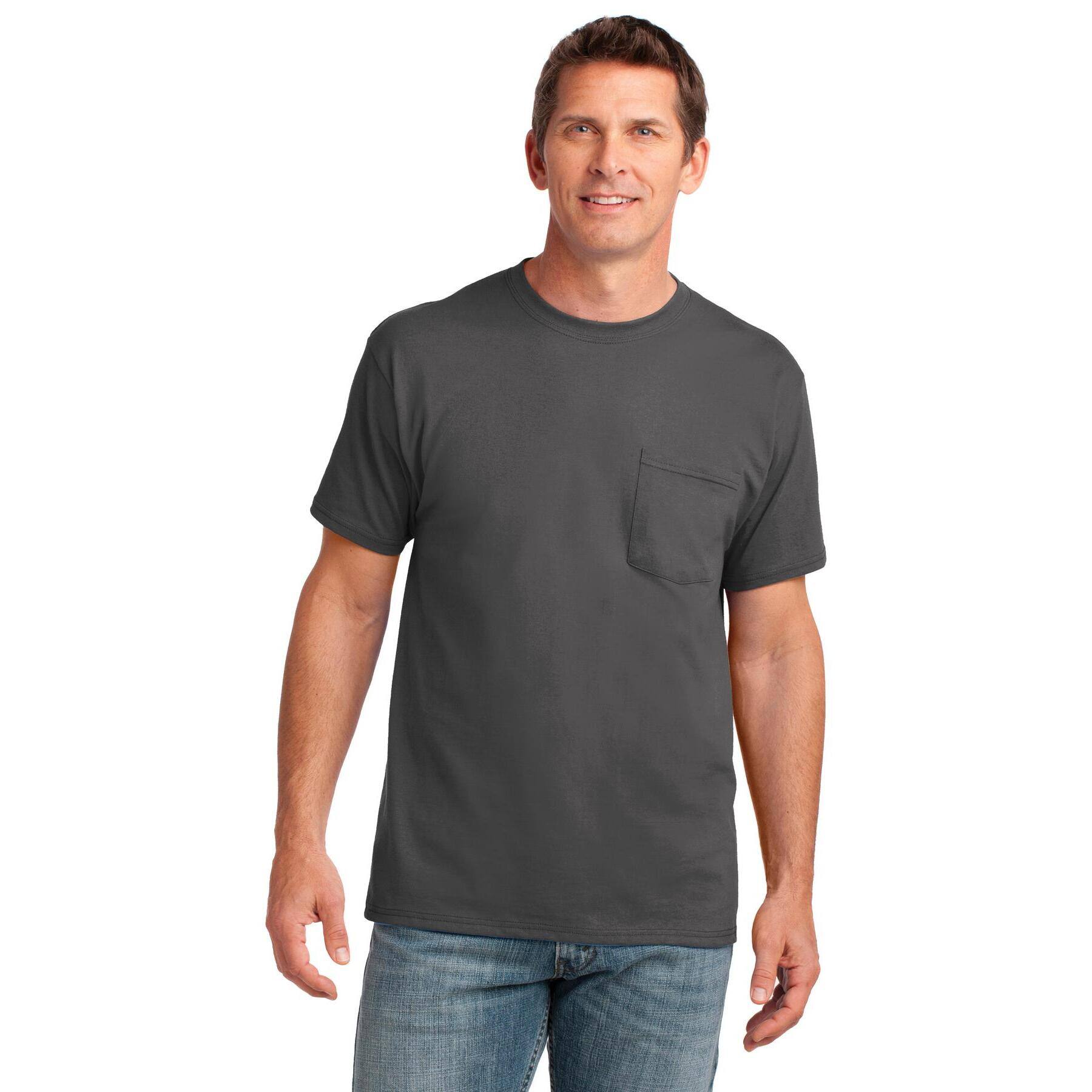 Port & Company® Core Cotton Pocket Adult T-Shirt