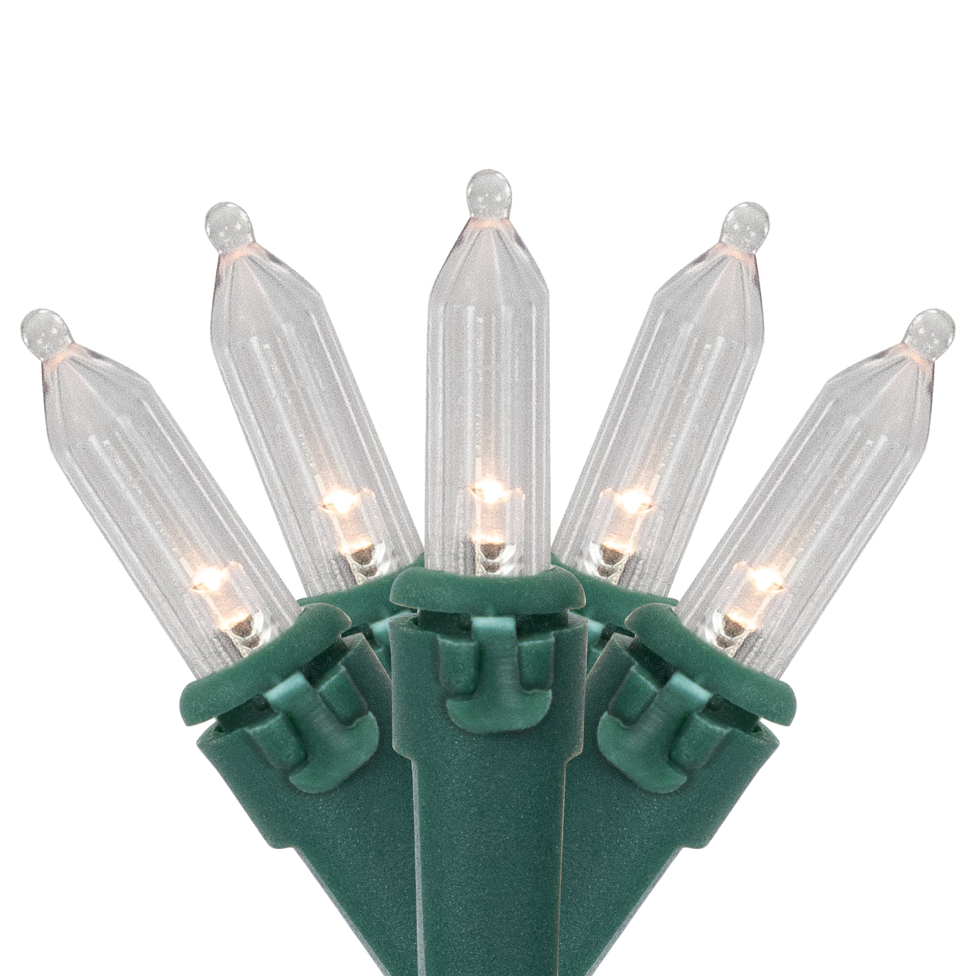 Battery Operated LED Mini Christmas Lights - Warm White - 15.75' Green Wire - 50ct