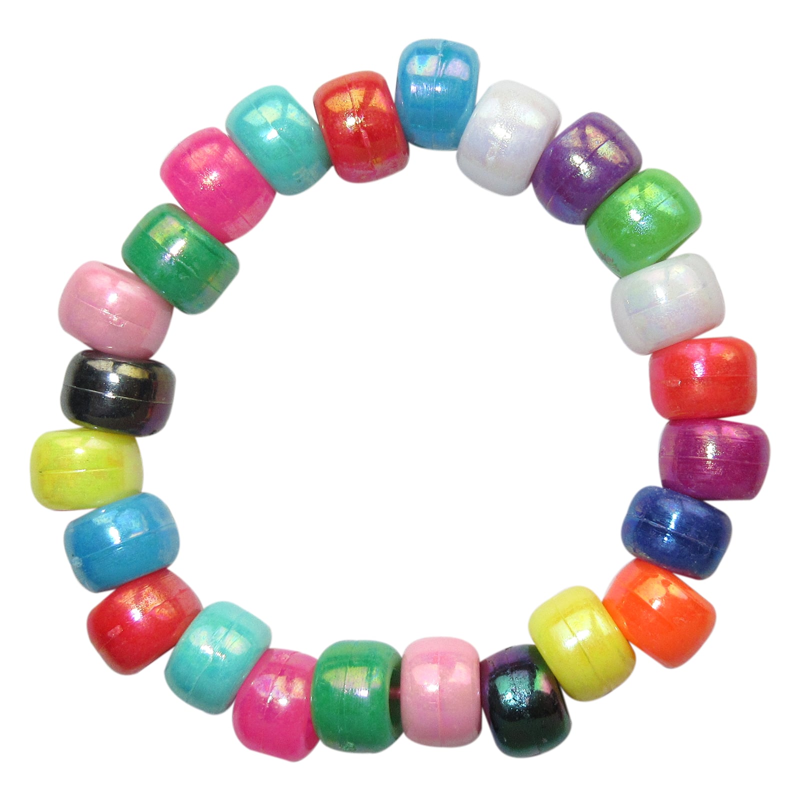 12 Packs: 580 ct. (6,960 total) Aurora Borealis Pony Beads by Creatology™, 6mm x 9mm