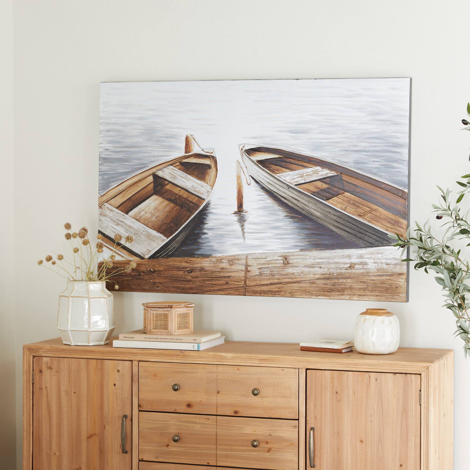 Brown Fir Coastal Wall Art, 32&#x22; x 47&#x22; x 2&#x22;