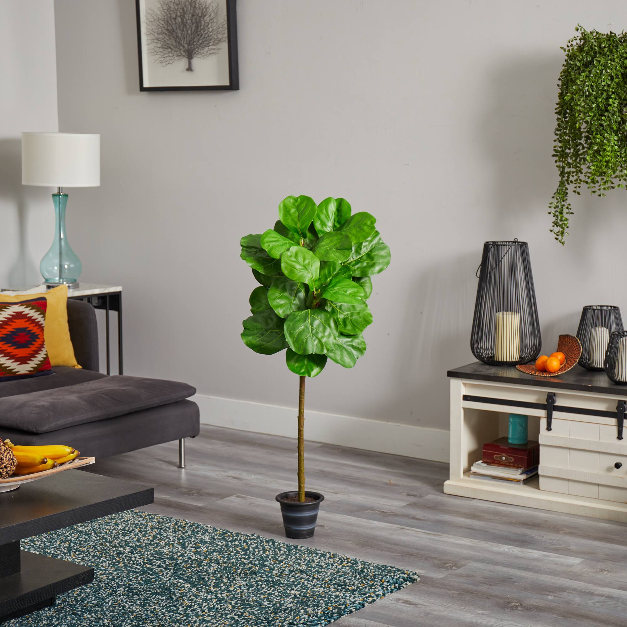 4ft. Fiddle Leaf Tree with Decorative Planter