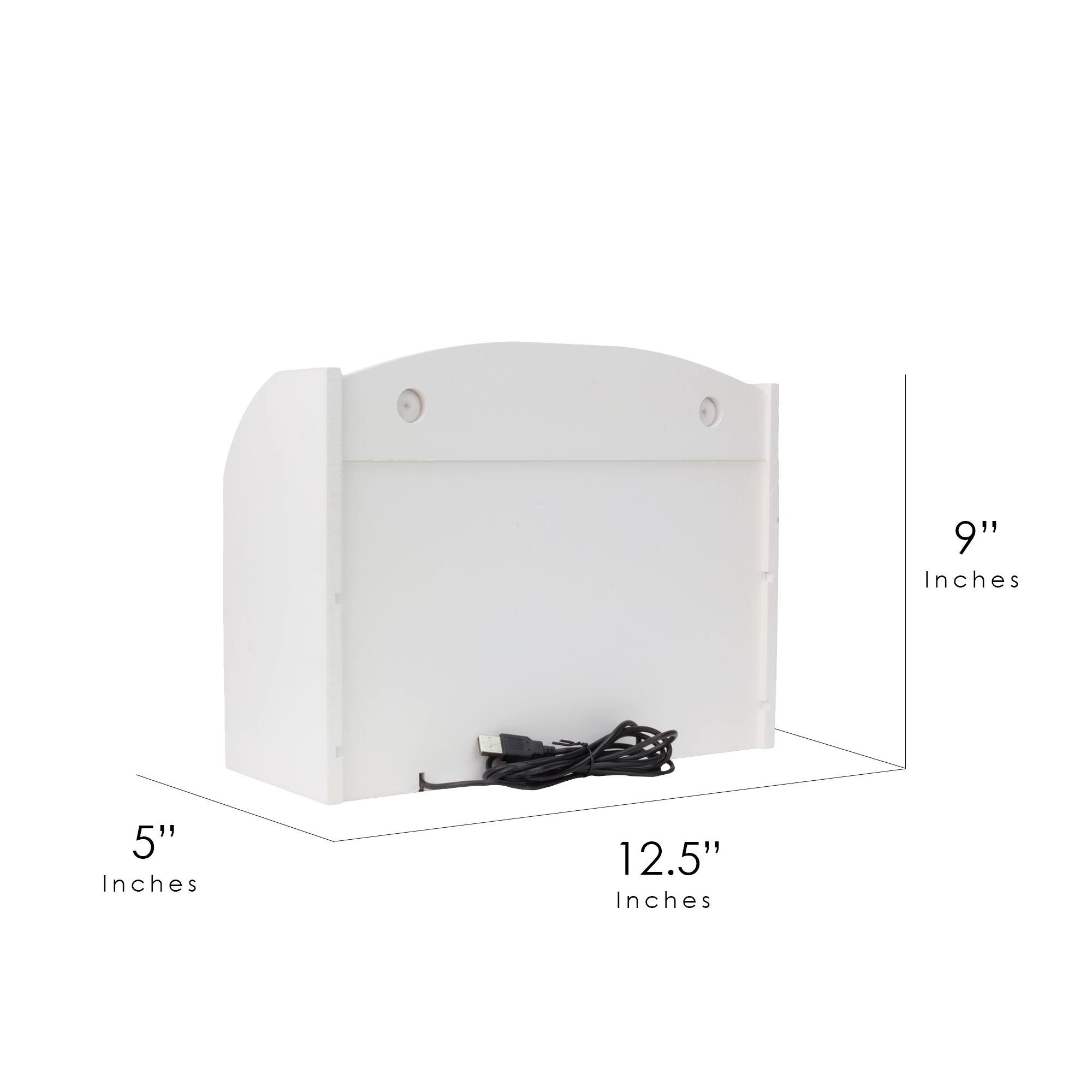 American Art D&#xE9;cor&#x2122; White Space Saving Desk Organizer with USB Port